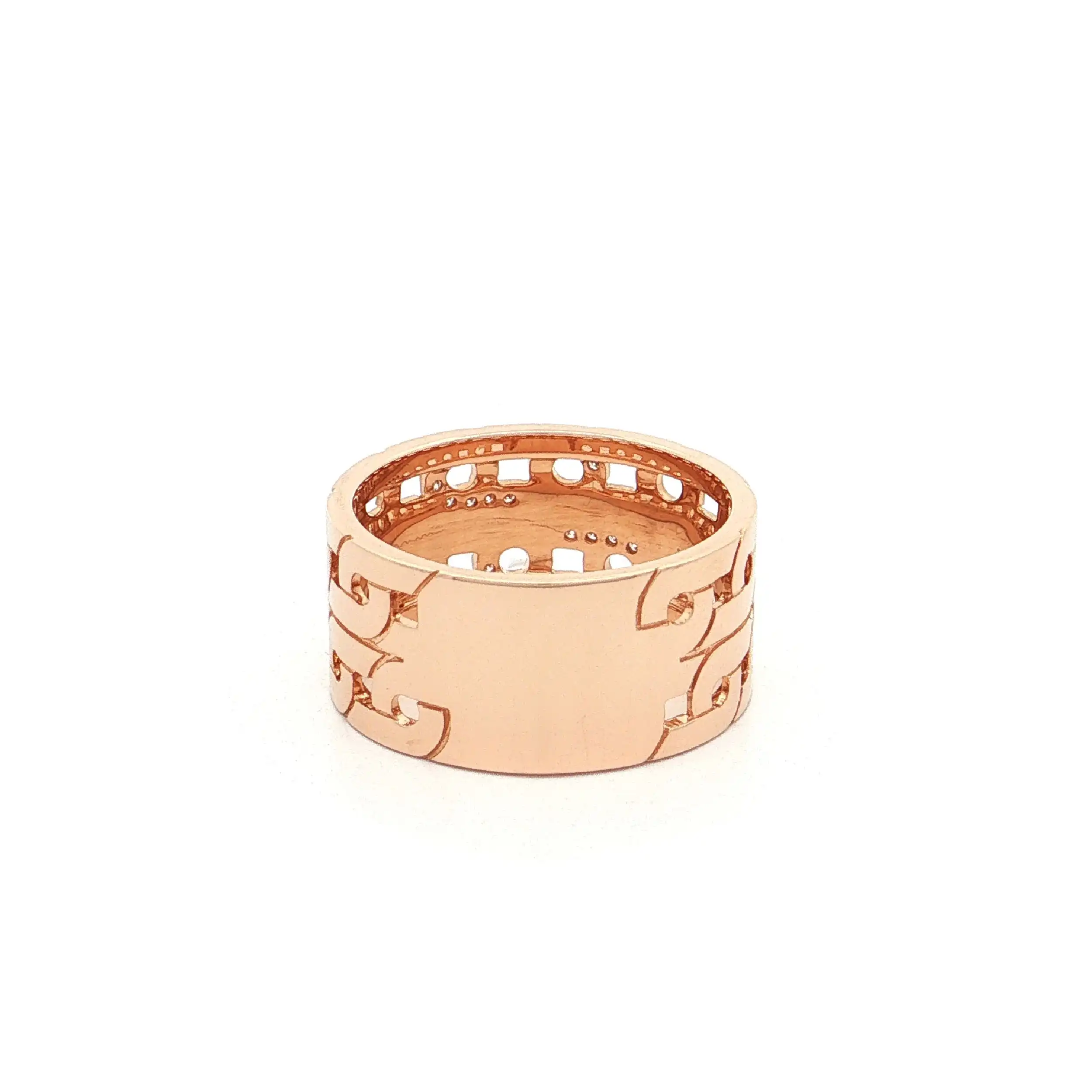 Ring Roségold mit Muster und Brillanten Ring Roségold mit Muster und Brillanten