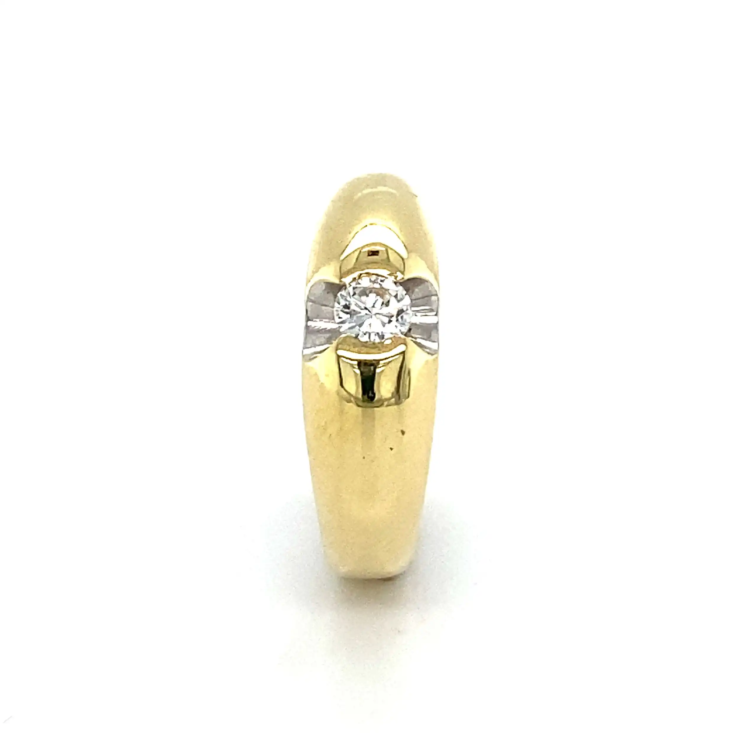 Ring Bicolor mit Brillant, mit 0,14ct graviert Ring Bicolor mit Brillant, mit 0,14ct graviert
