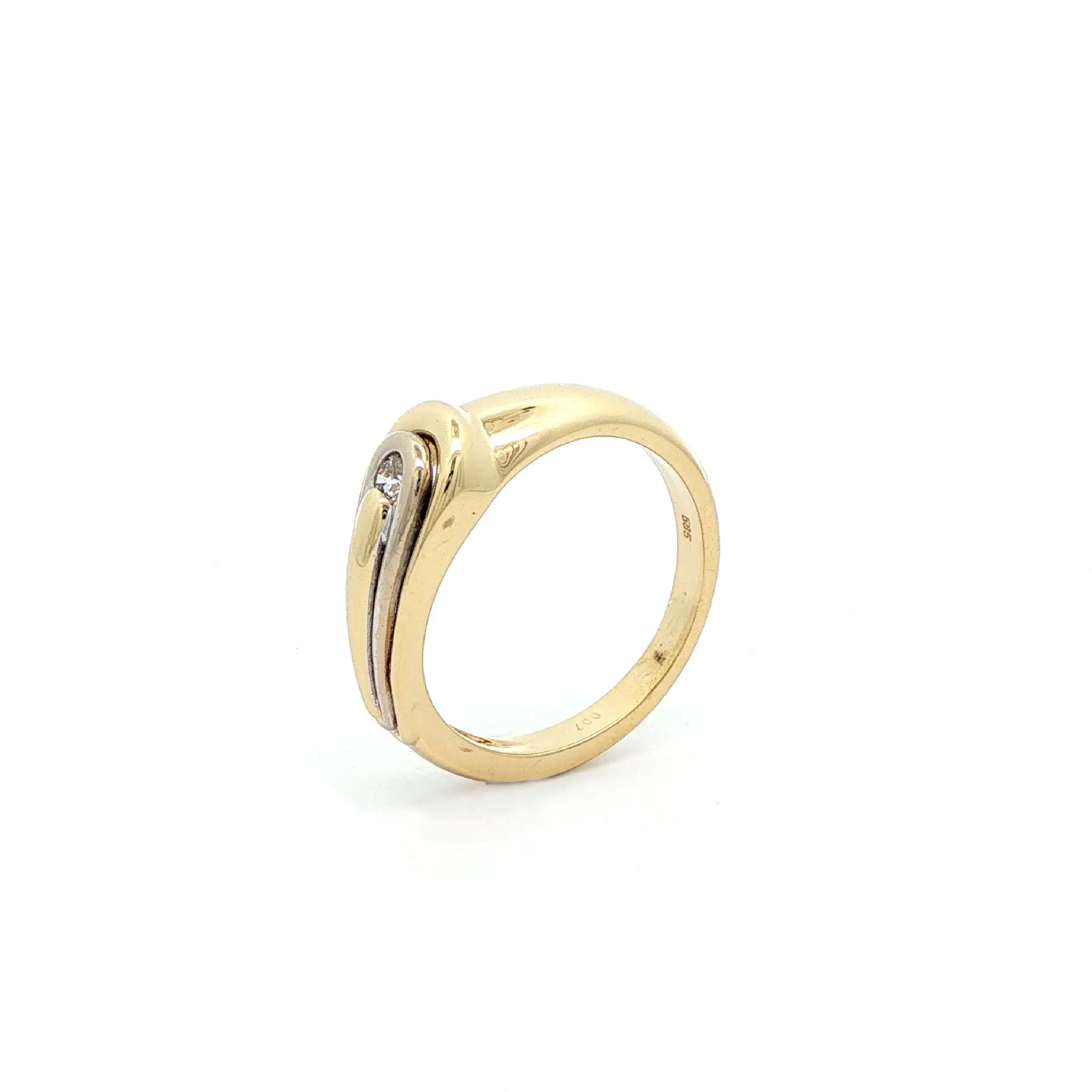 Ring Bicolor mit Brillant