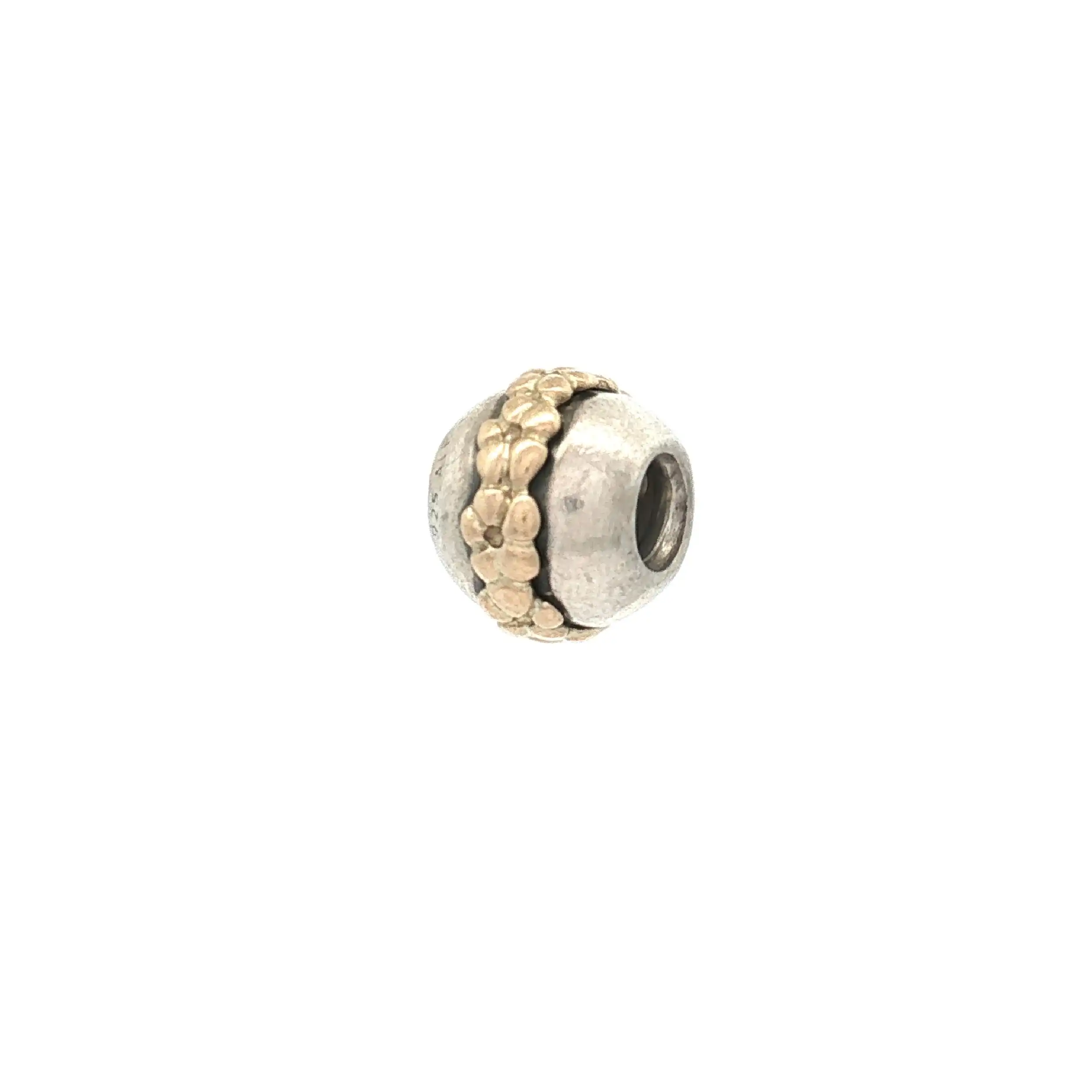 Charm Pandora Blumen silber goldene Blumen Charm Pandora Blumen silber goldene Blumen