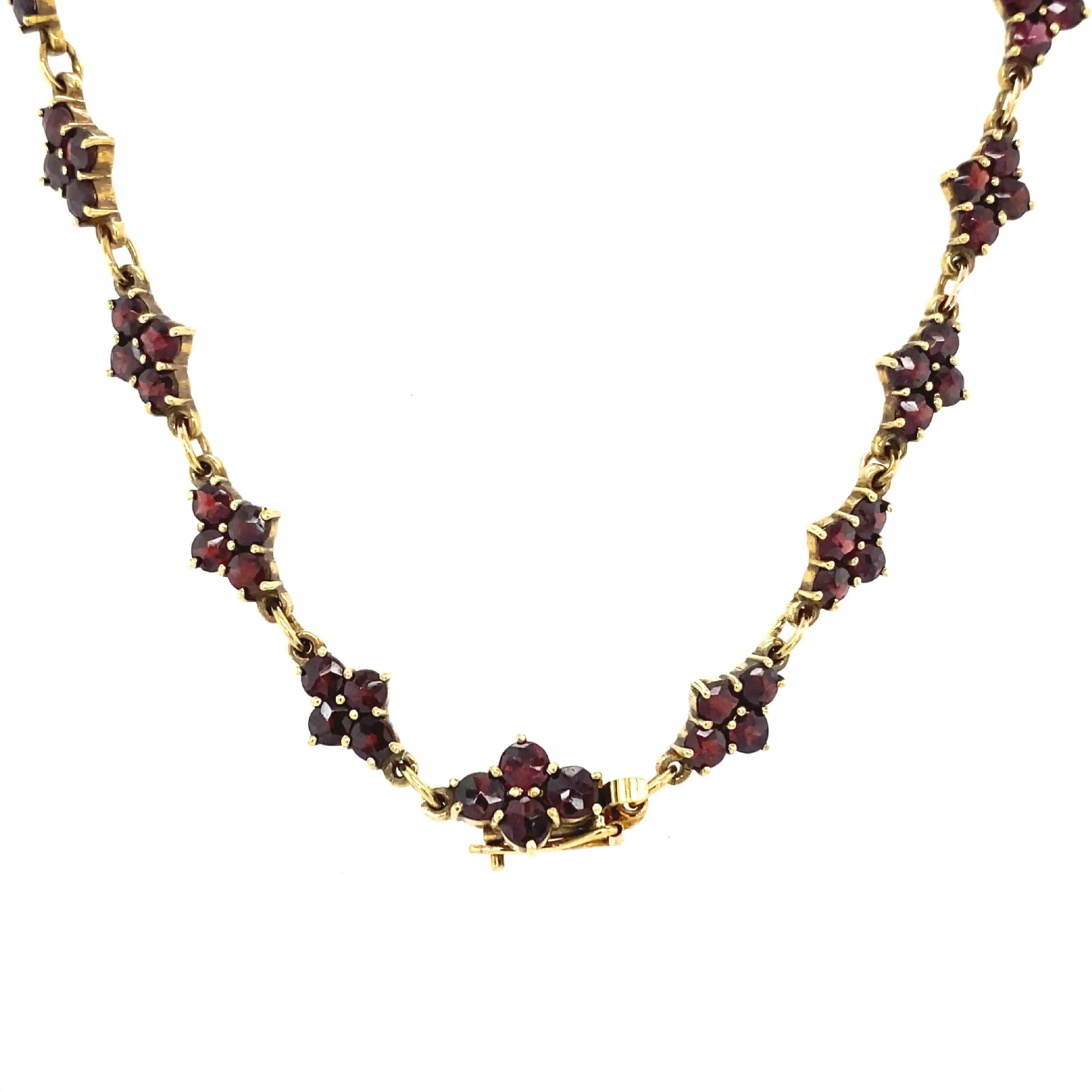 Collier Gelbgold mit Granat
