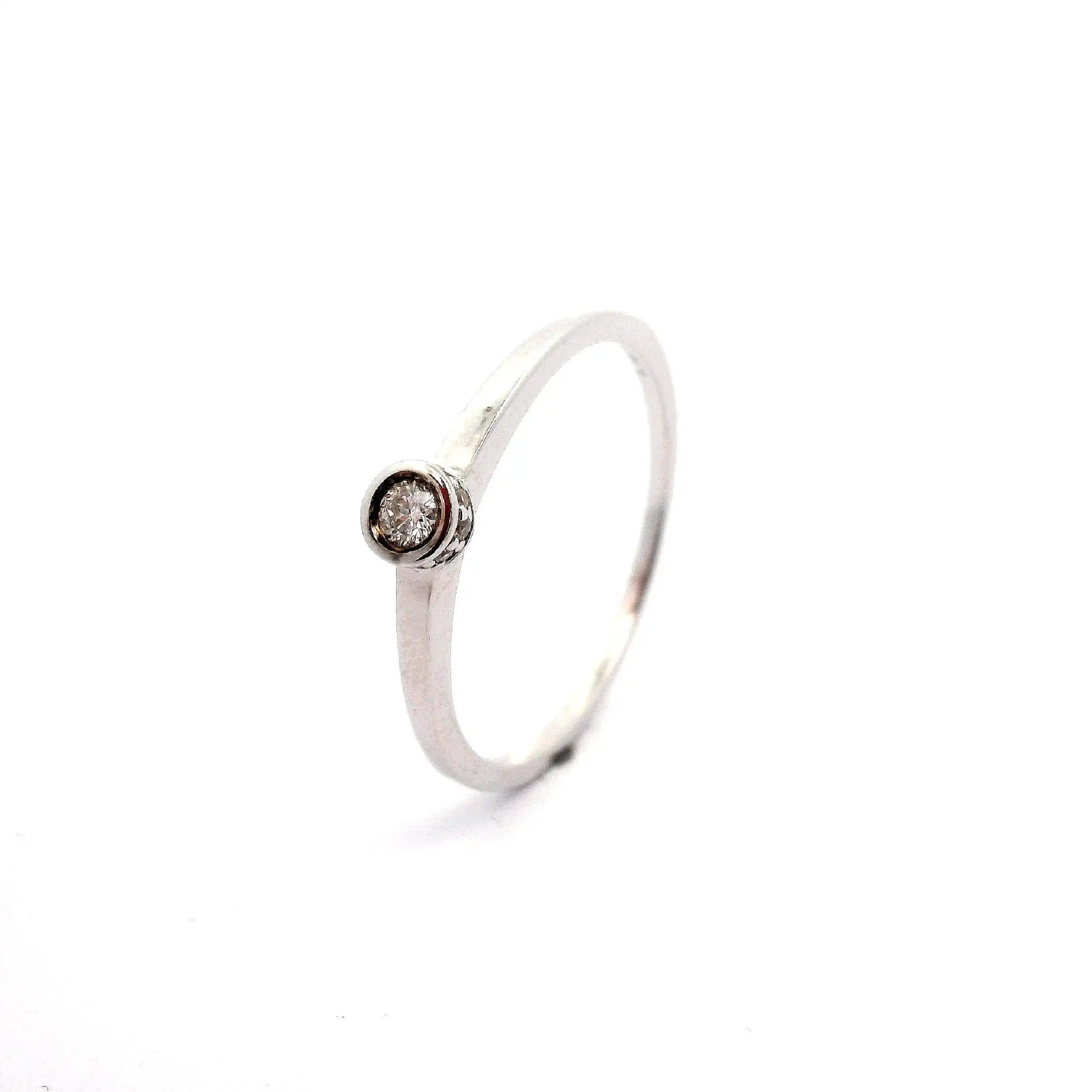 Ring Weißgold mit Brillant Ring Weißgold mit Brillant