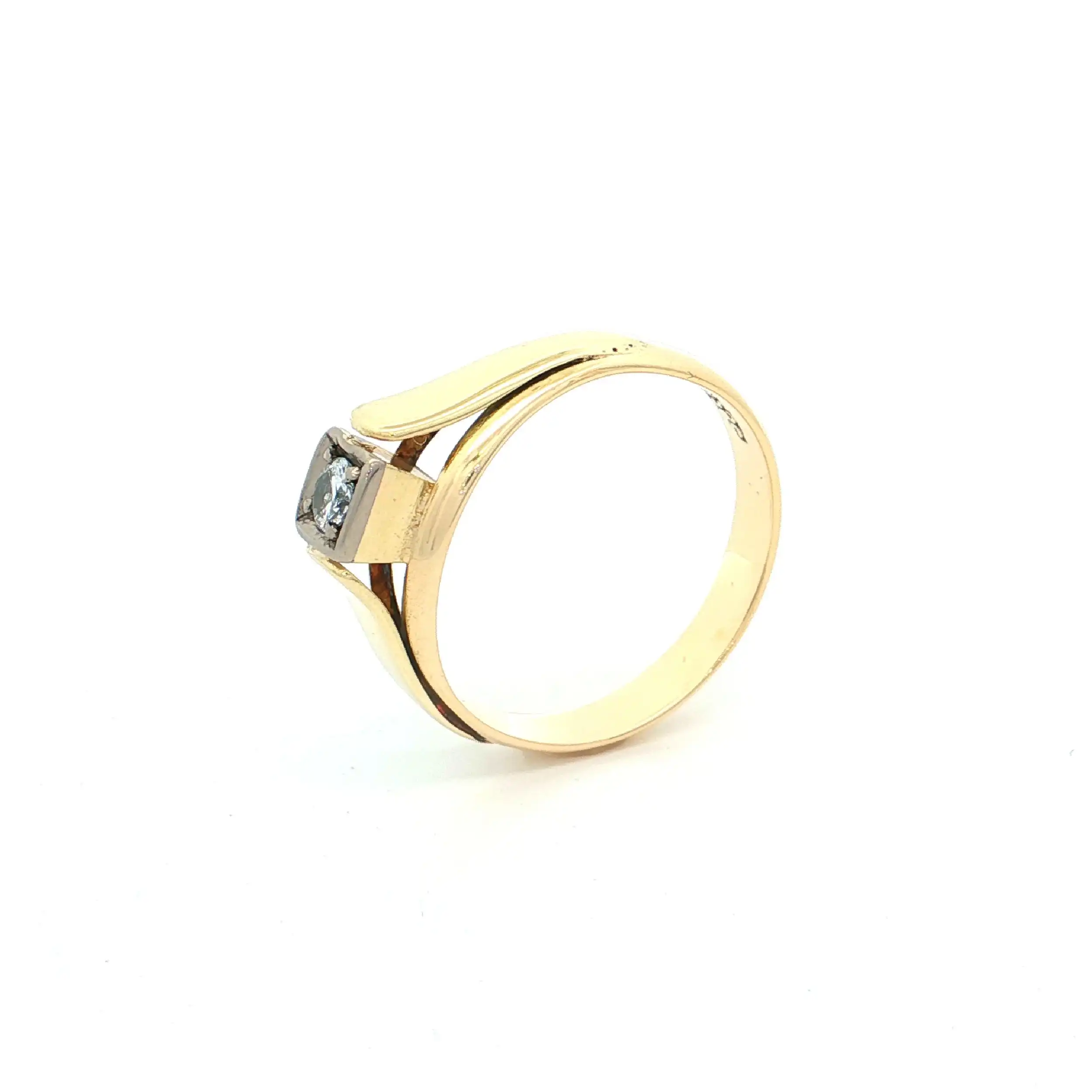 Ring Bicolor mit Brillant Ring Bicolor mit Brillant