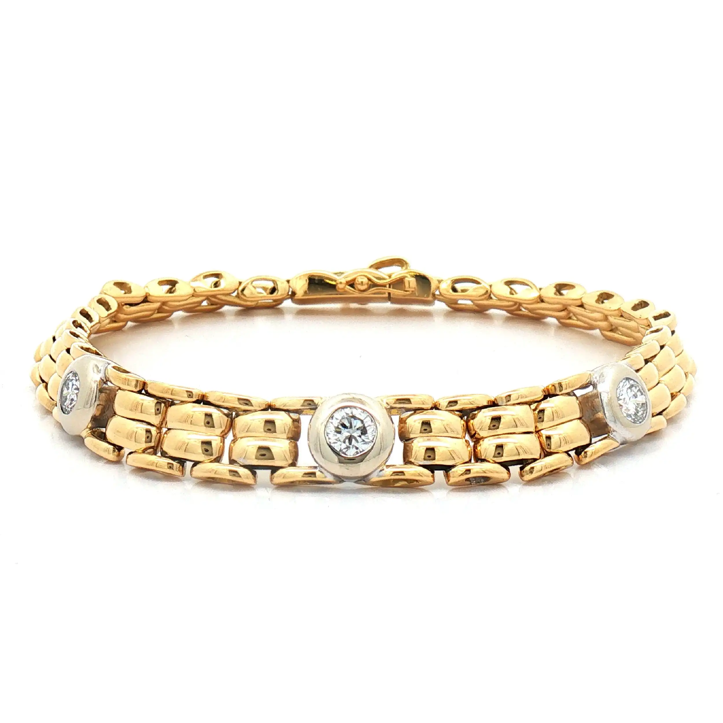 Armband Bicolor mit Brillanten Armband Bicolor mit Brillanten