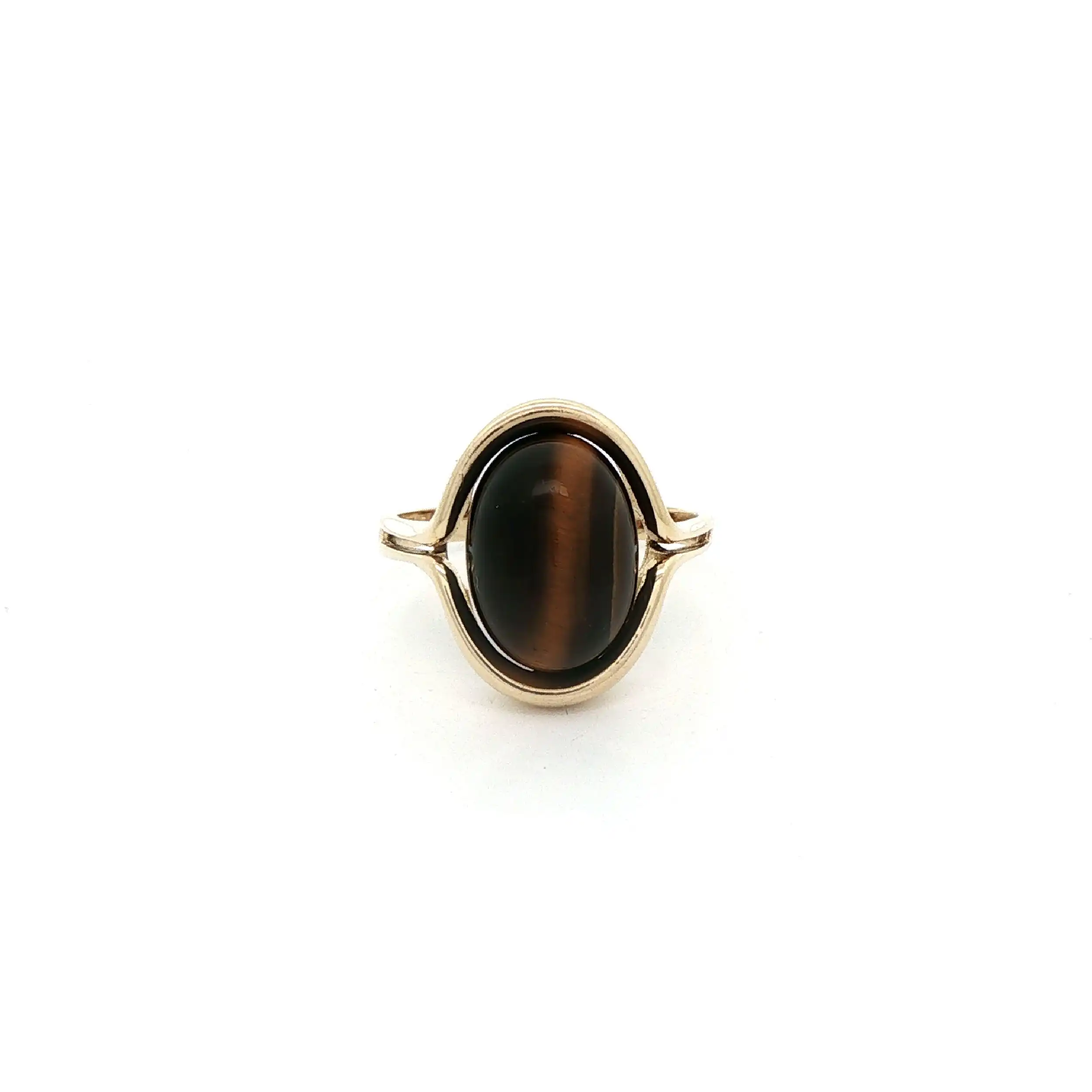 Ring Gelbgold mit Tigerauge