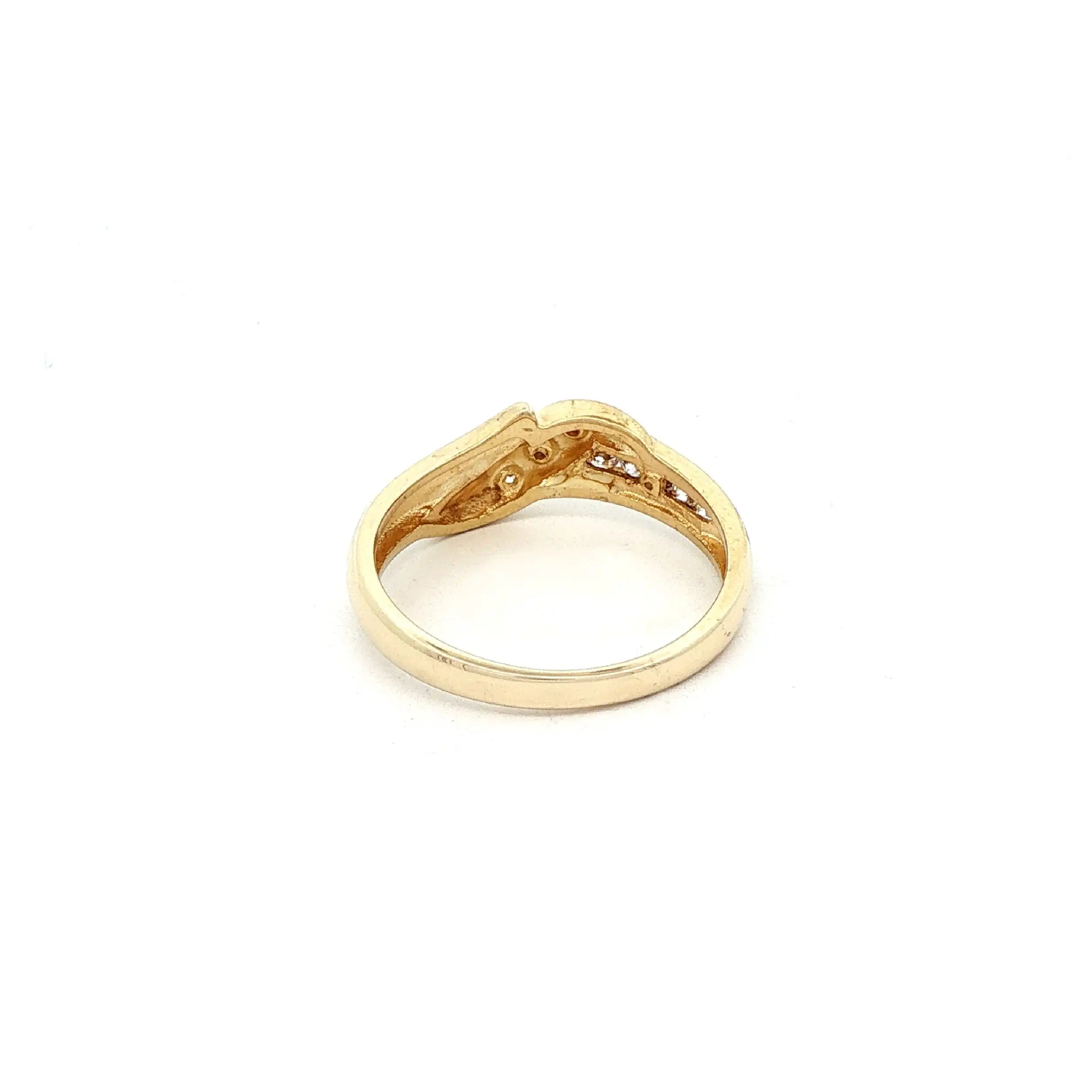 Ring Gelbgold teilmattiert mit Zirkonia Ring Gelbgold teilmattiert mit Zirkonia