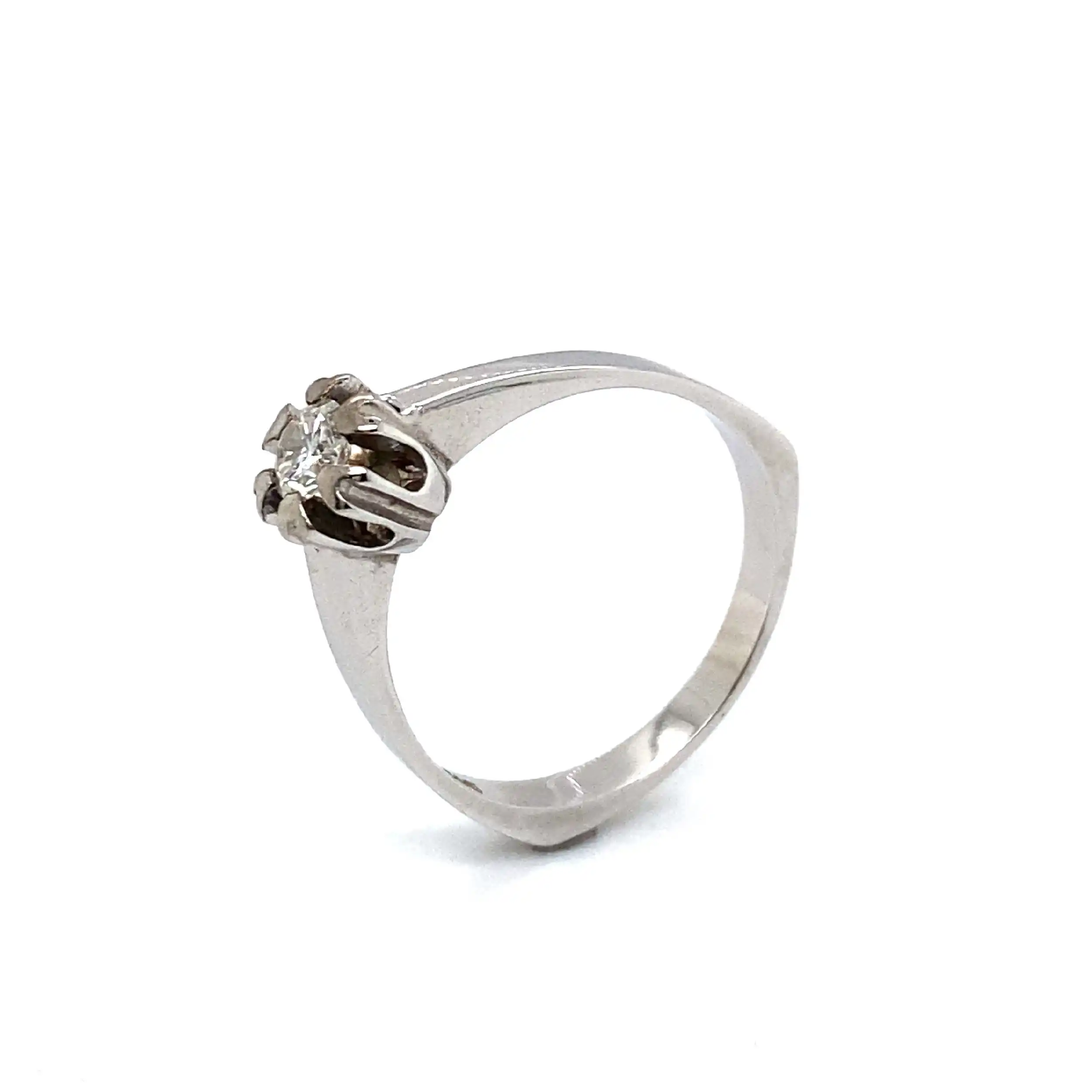 Ring Weißgold mit Solitär Brillant Ring Weißgold mit Solitär Brillant