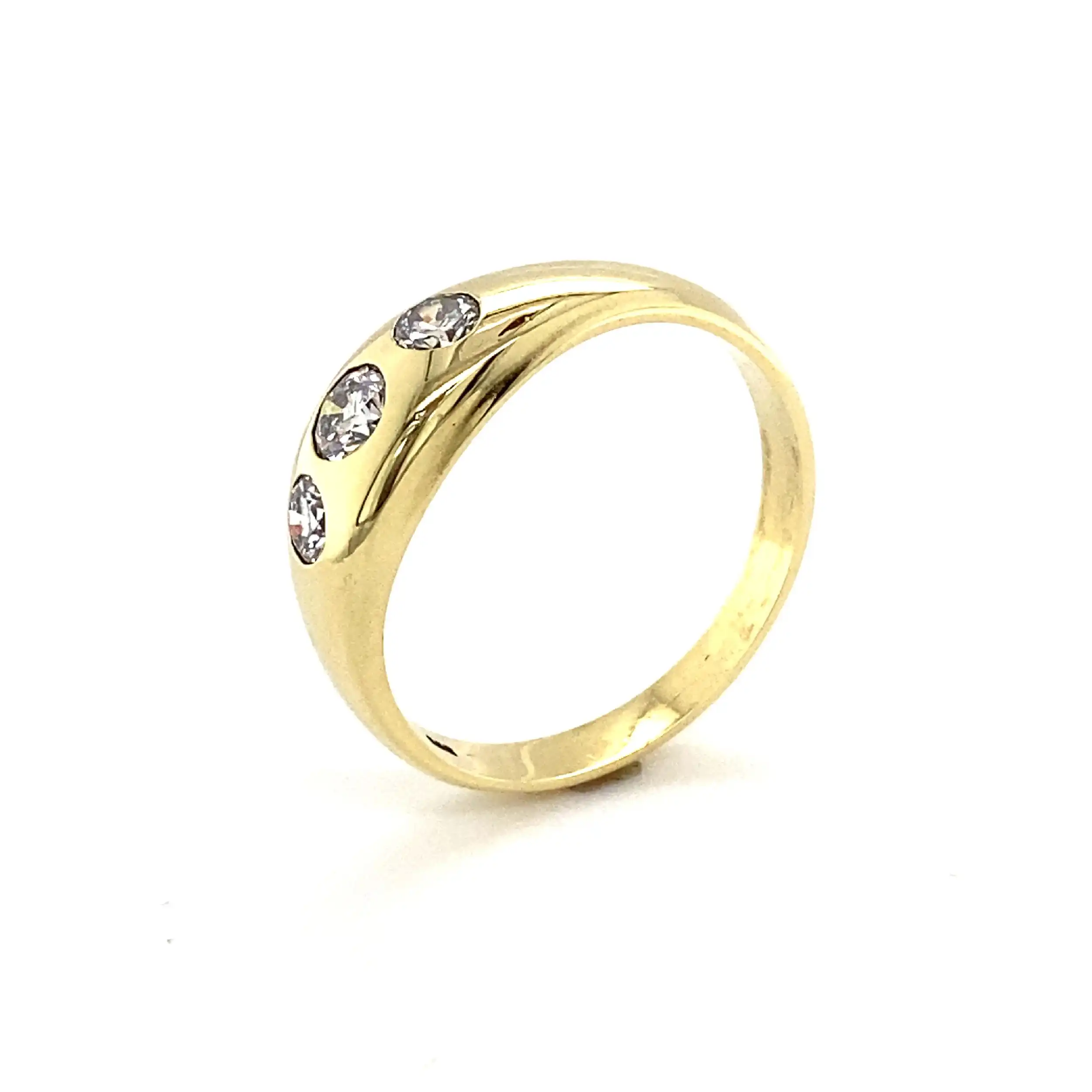 Ring Gelbgold mit Brillanten, graviert mit 0,60ct. Ring Gelbgold mit Brillanten, graviert mit 0,60ct.