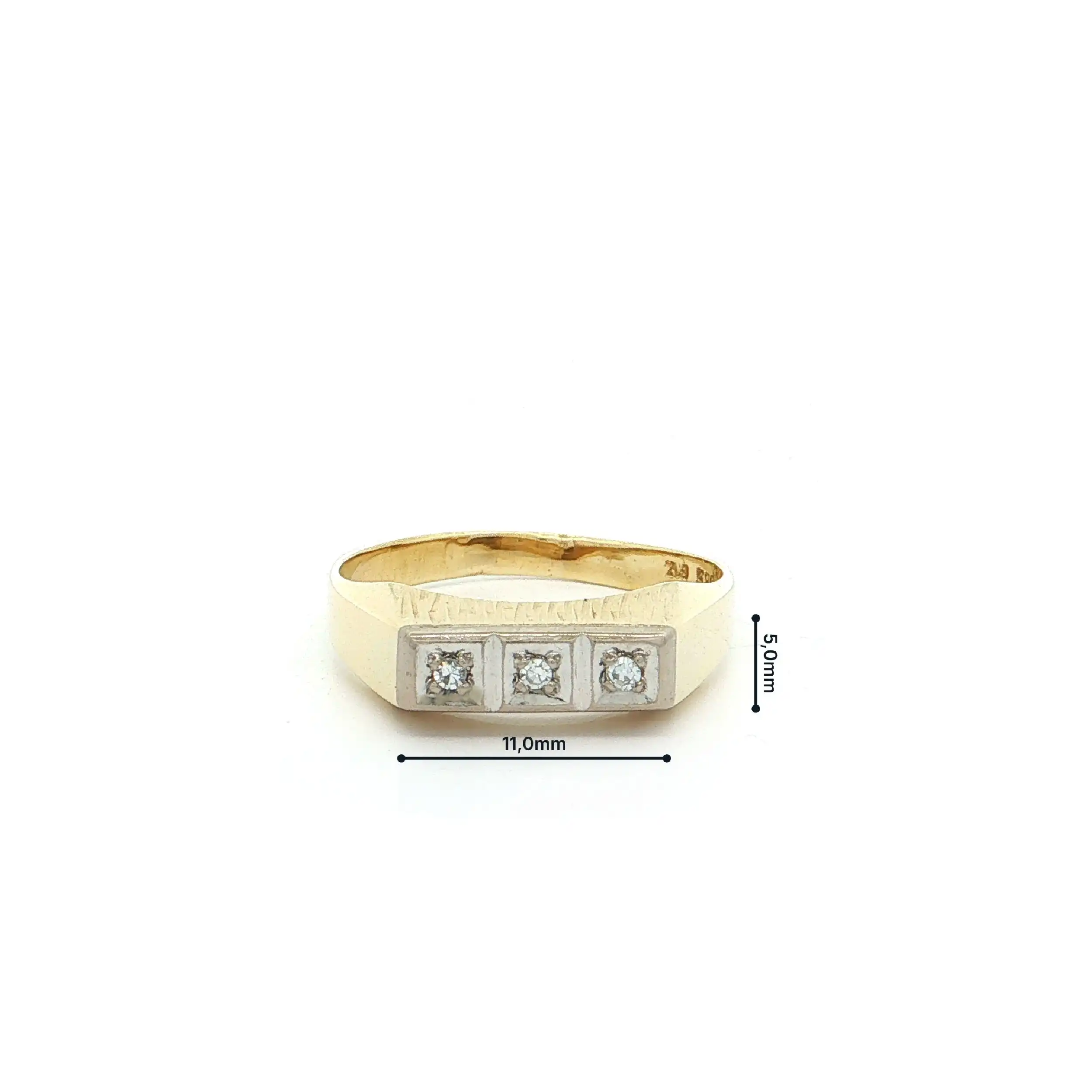 Ring Bicolor mit Diamanten