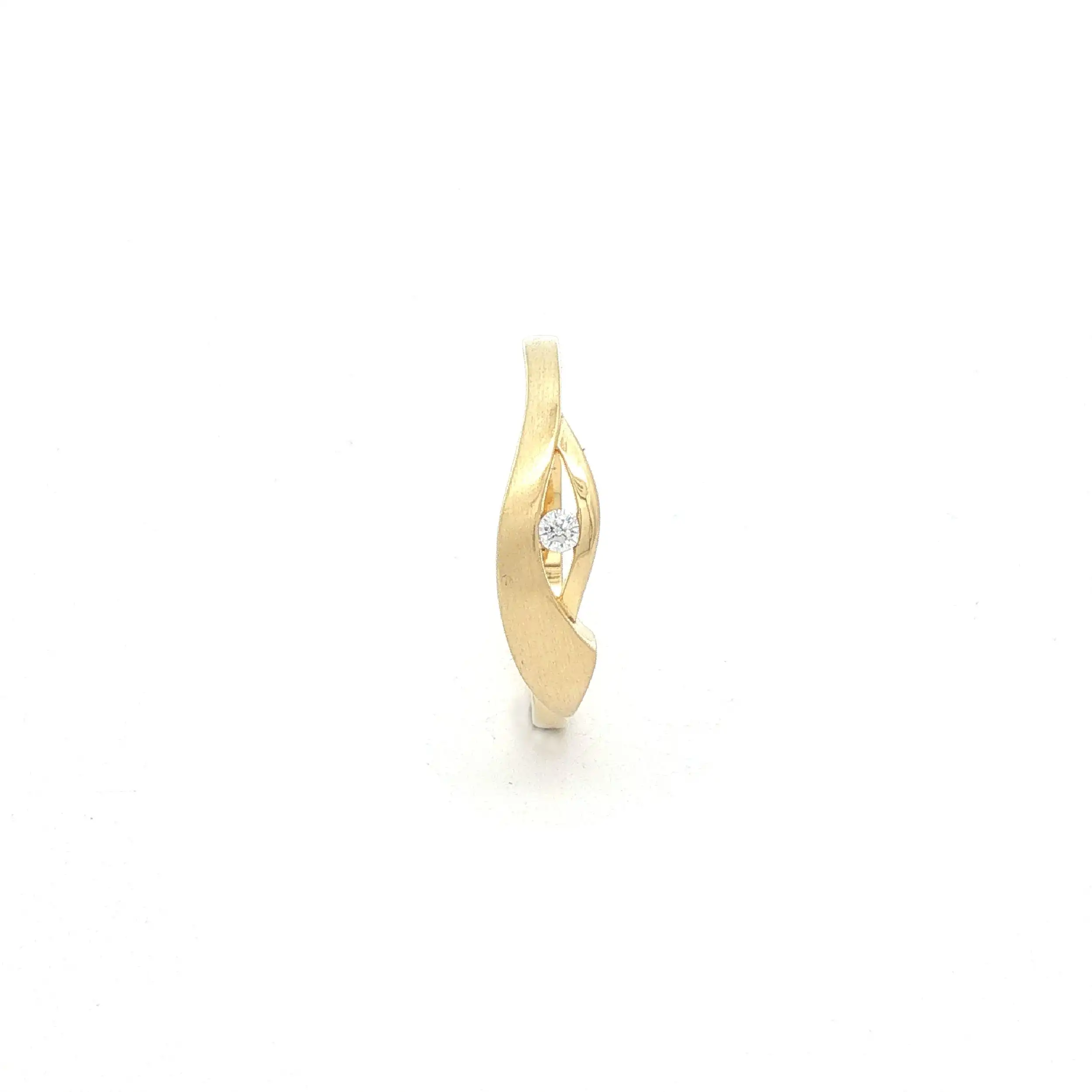 Ring Silber vergoldet teil mattiert mit Zirkonia Ring Silber vergoldet teil mattiert mit Zirkonia