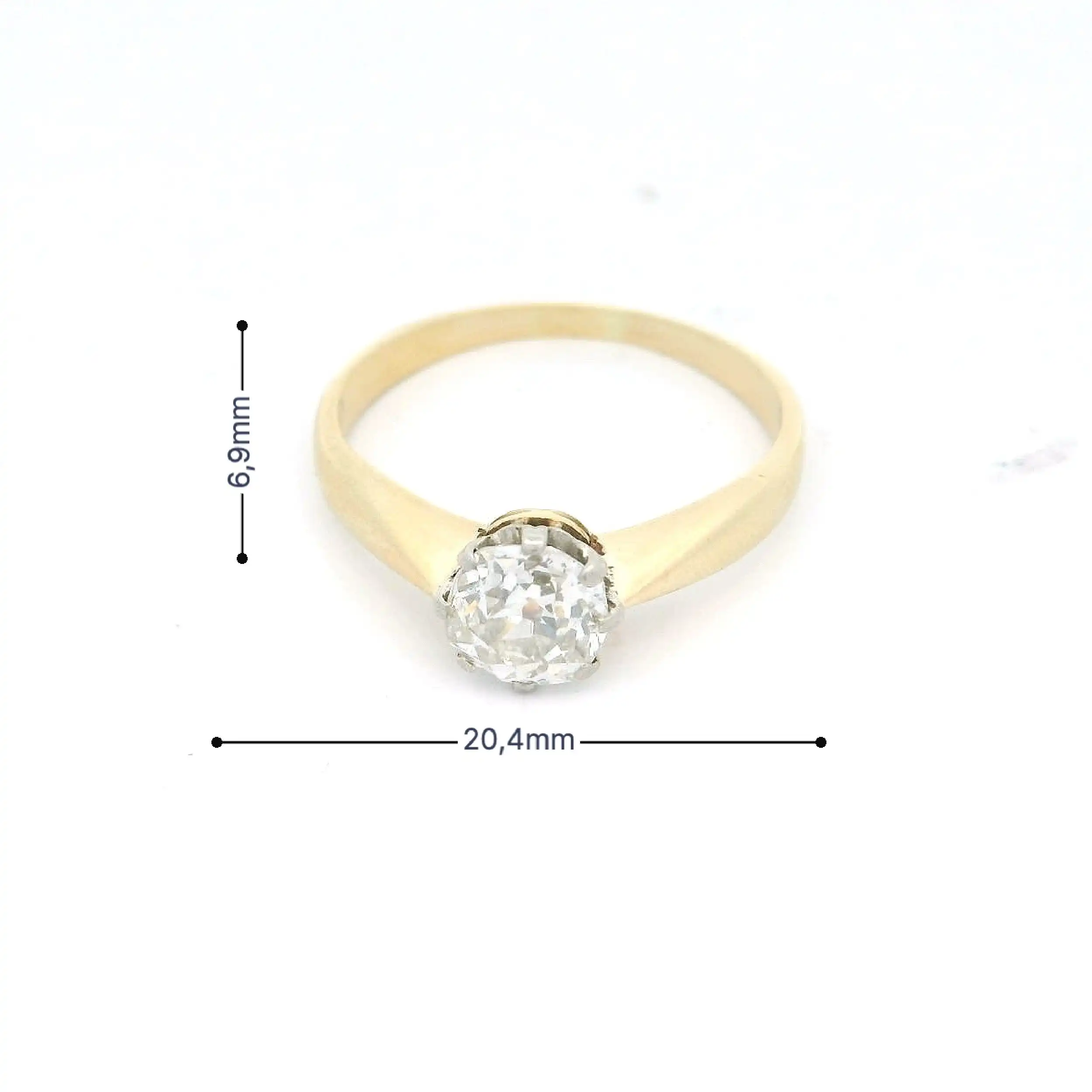 Ring Bicolor mit Brillant Solitär Ring Bicolor mit Brillant Solitär