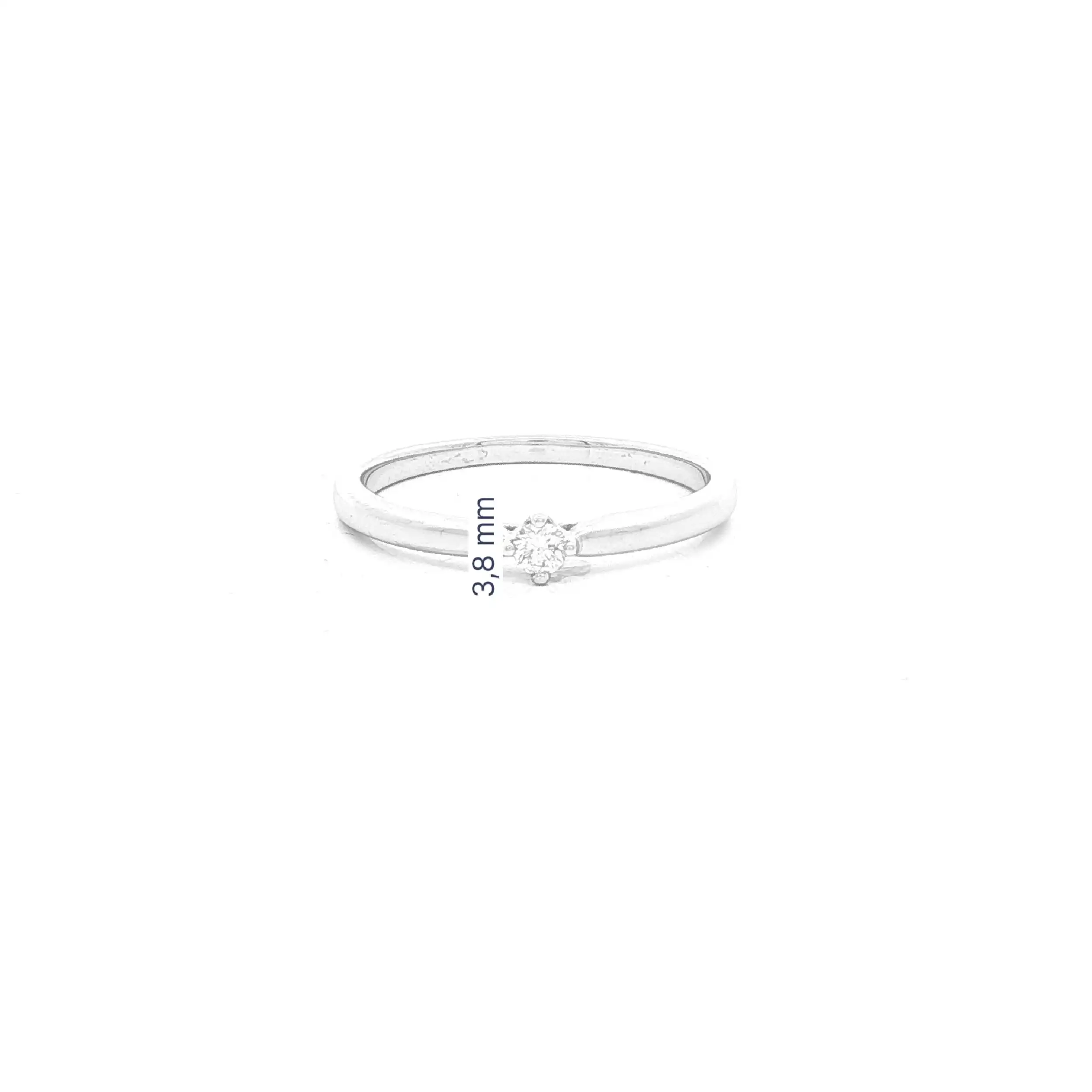 Solitärring Weißgold mit Brillant Solitär
