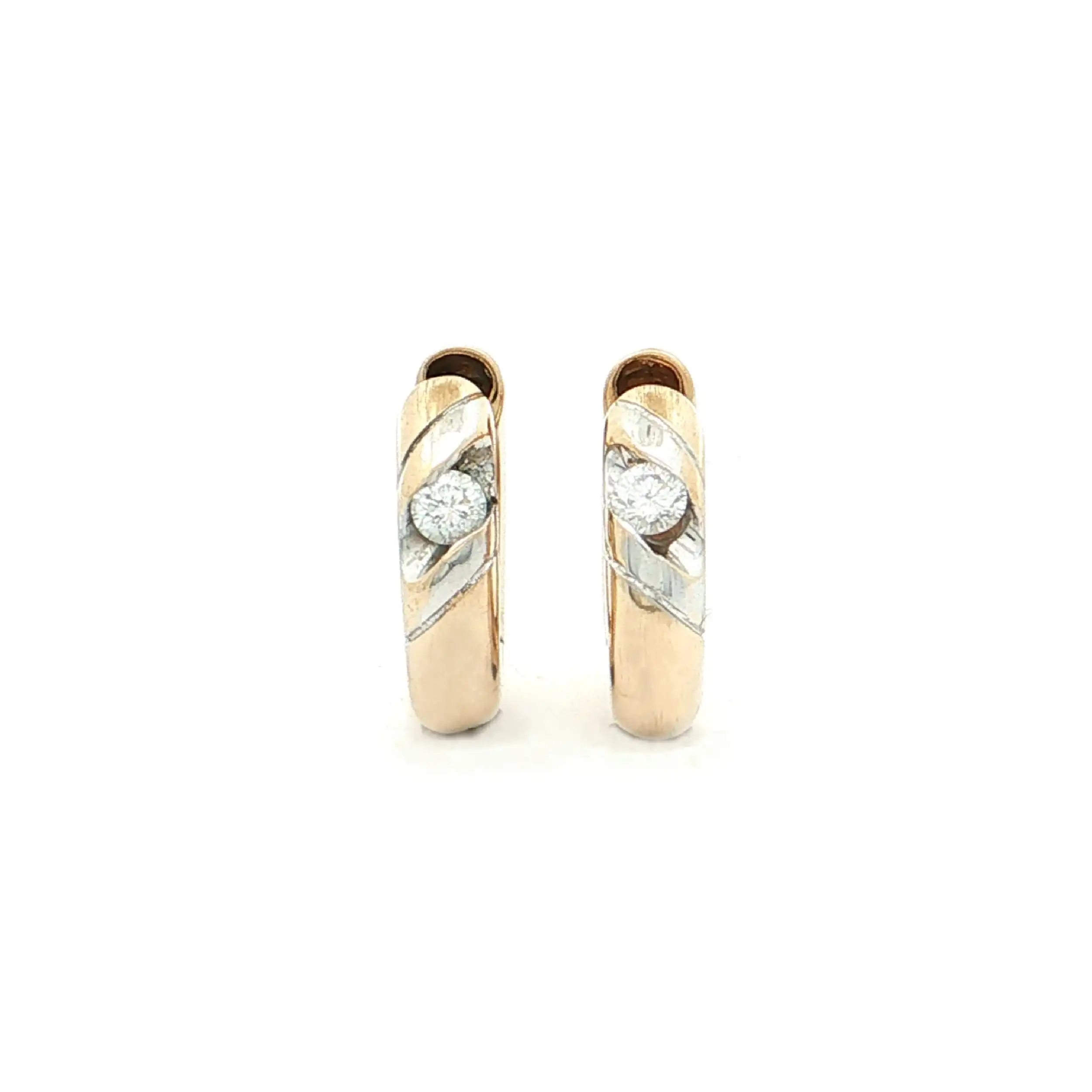 Creolen Bicolor mit Brillanten