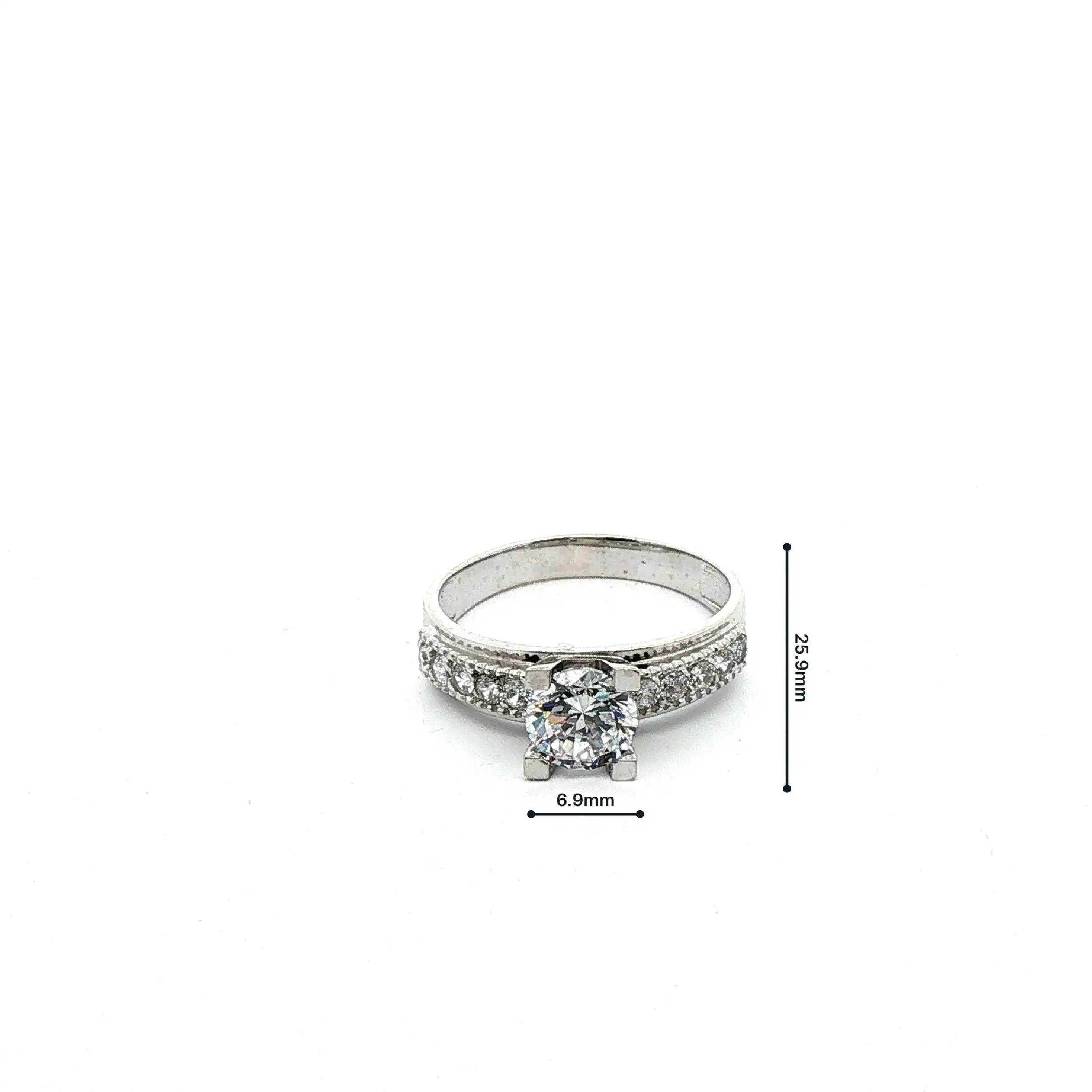 Ring Weißgold mit Zirkonia