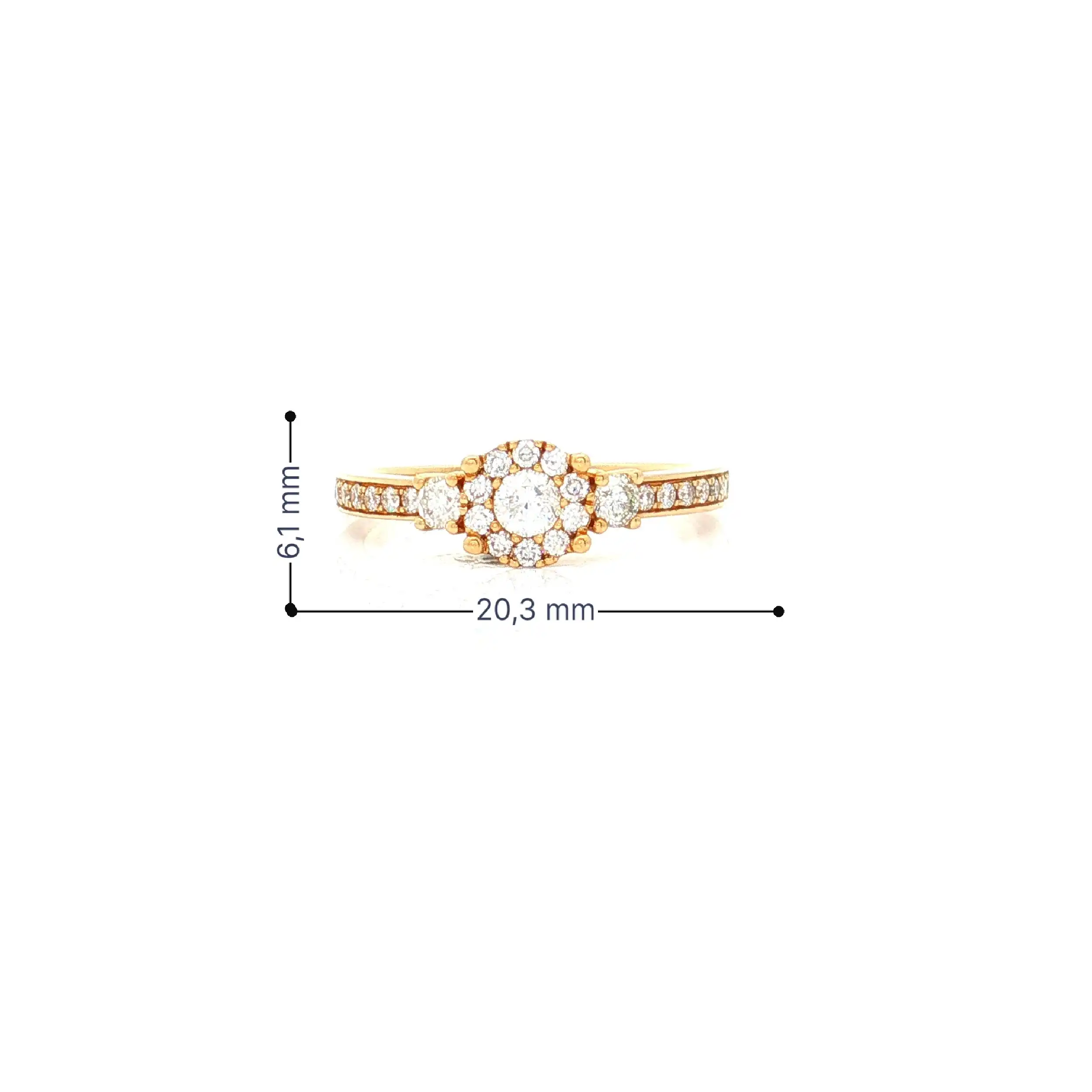 Ring Gelbgold Christ mit Brillanten, graviert mit 0,50ct Ring Gelbgold Christ mit Brillanten, graviert mit 0,50ct