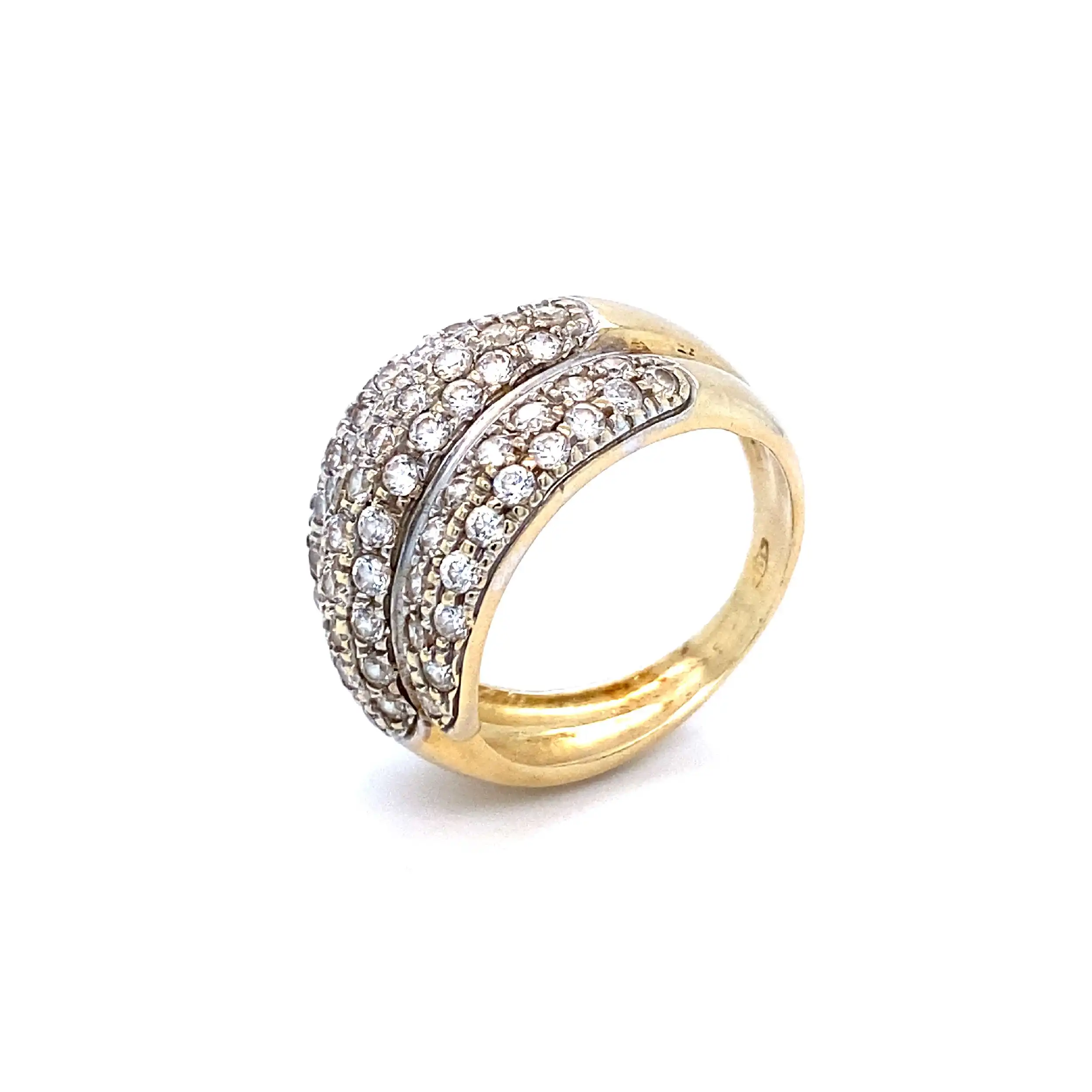 Ring Bicolor mit Zirkonia Ring Bicolor mit Zirkonia