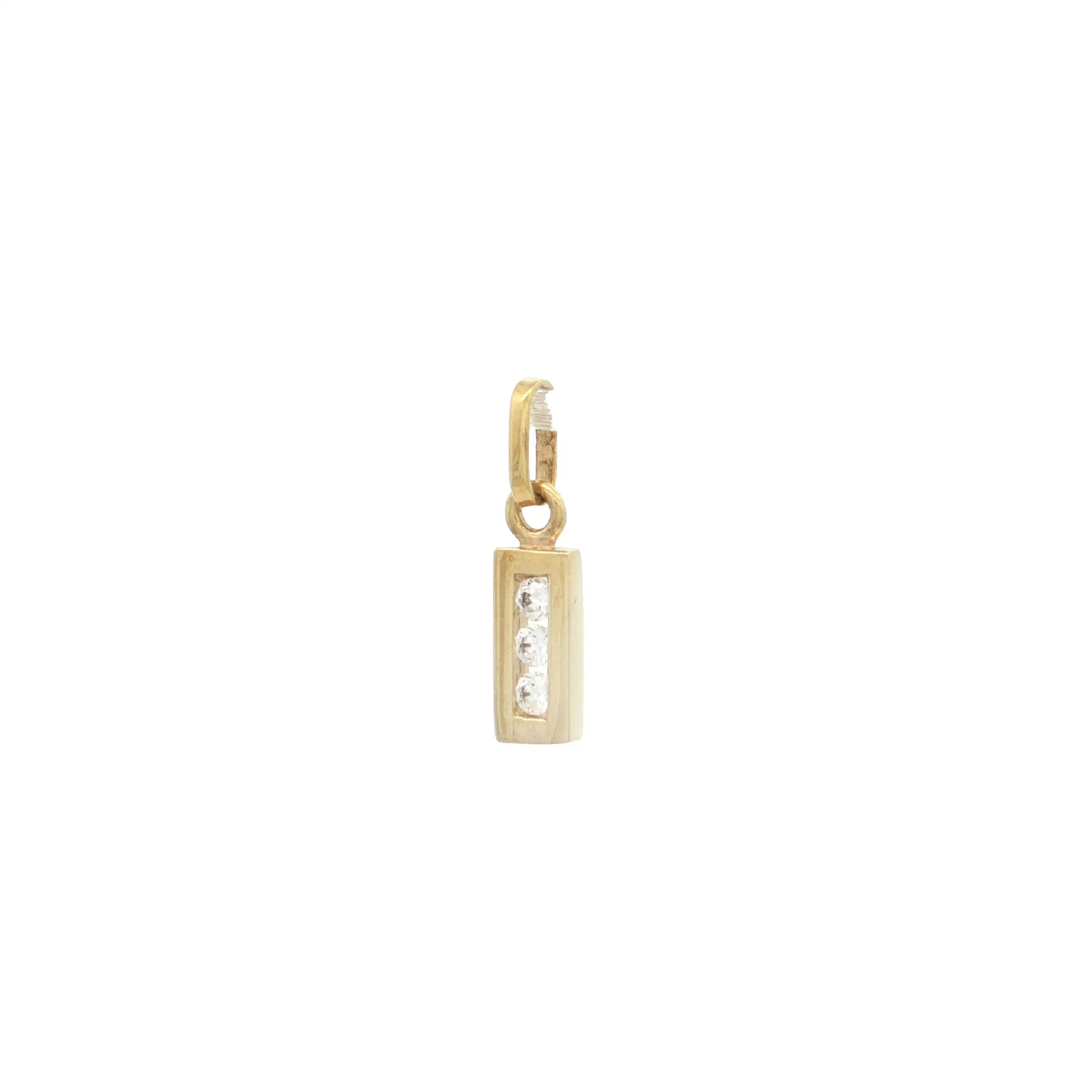 Anhänger Gelbgold "I" mit Zirkonia