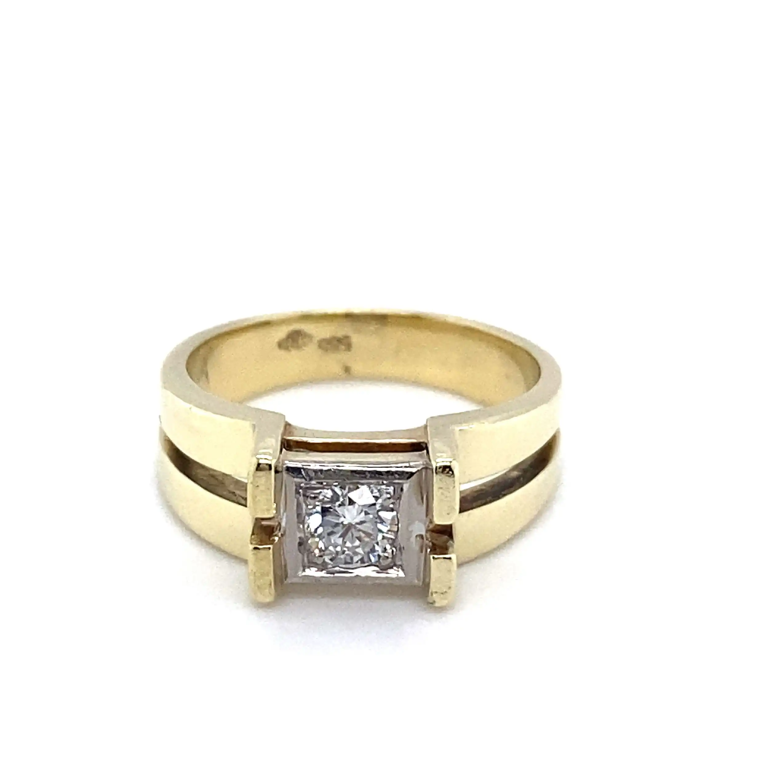 Ring Bicolor mit Brillant Ring Bicolor mit Brillant