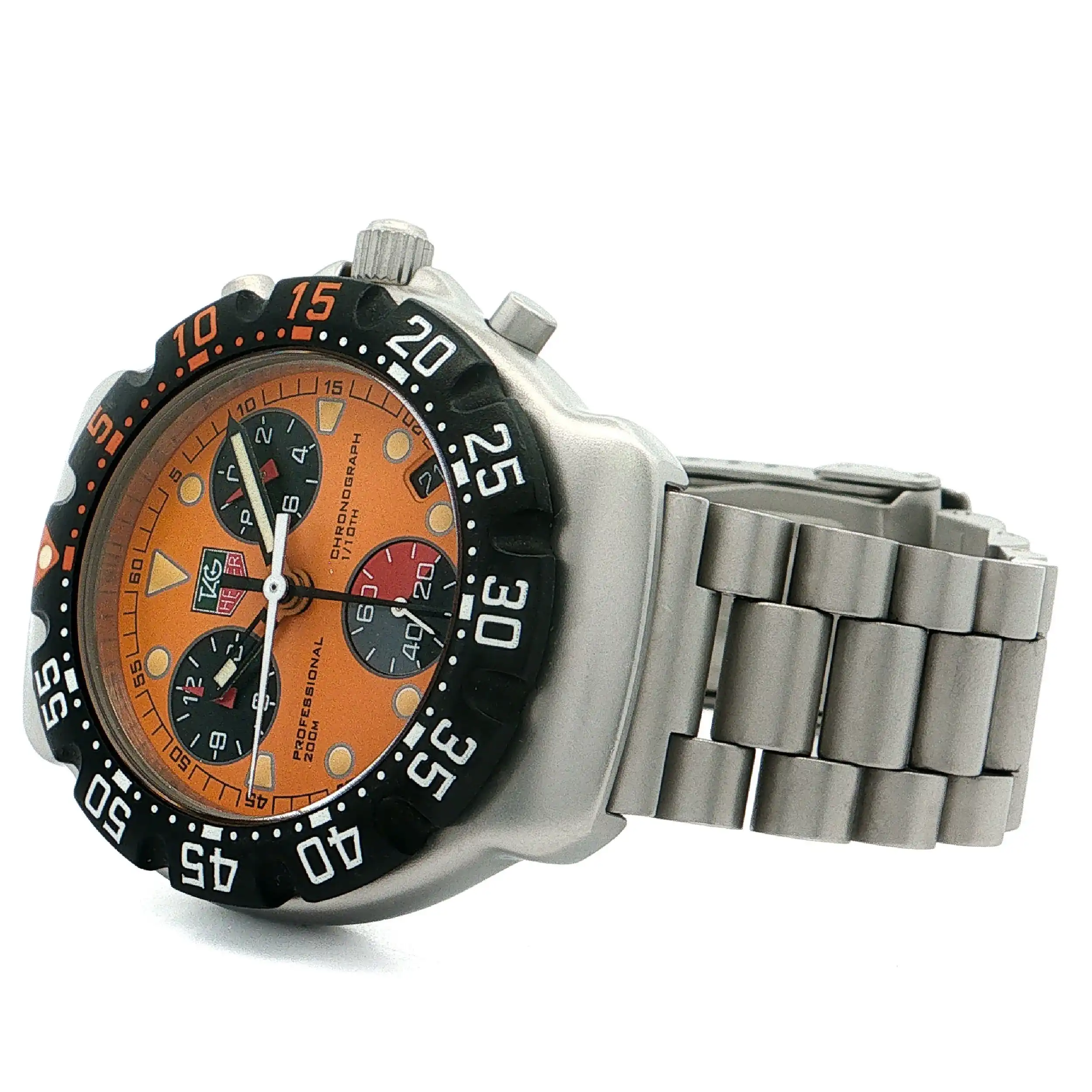 Damenuhr TAG Heuer Formula 1 Chronograph CA 1214 Formula 1 Orange mit Box und Papiere