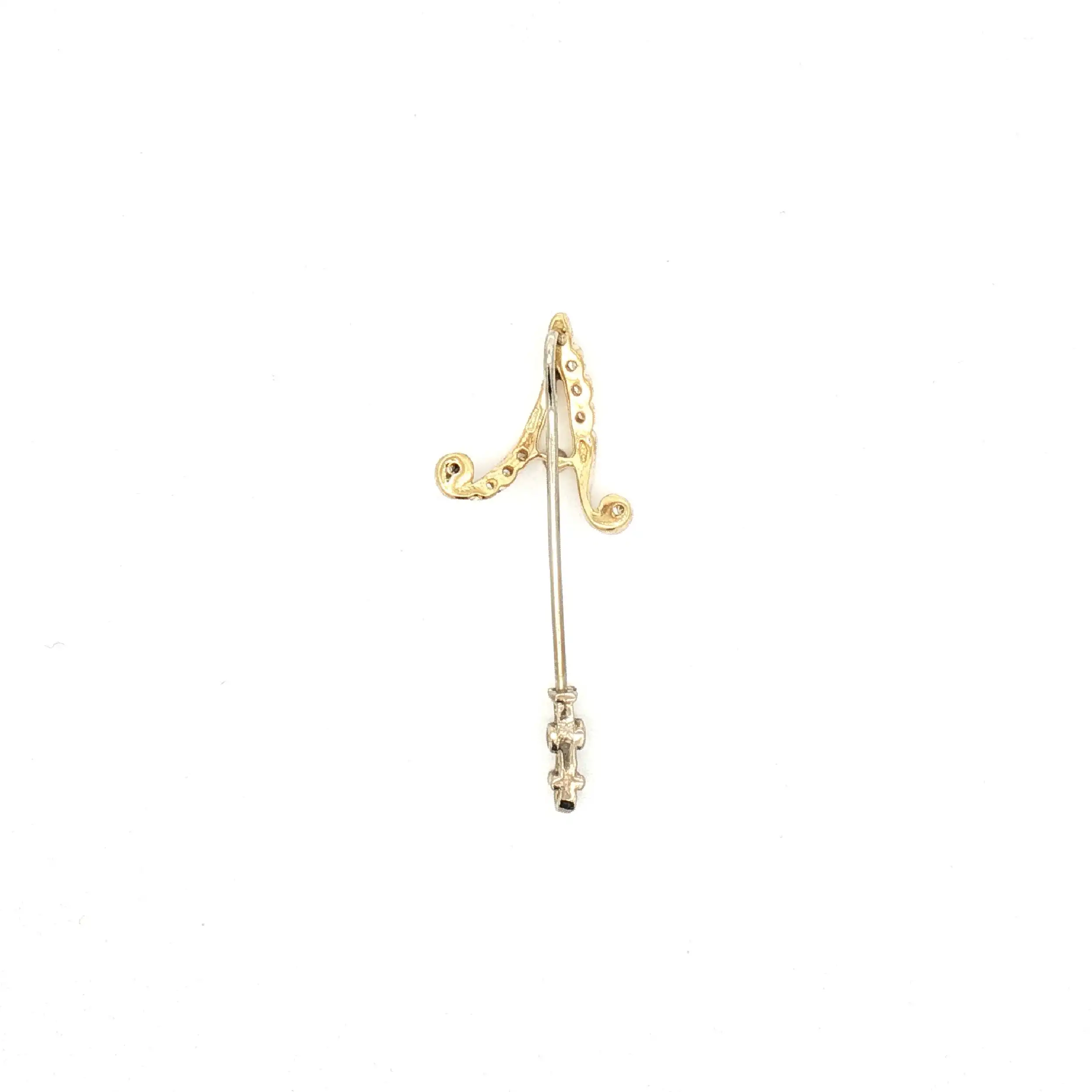 Brosche Gelbgold mit Brillanten 'A' Brosche Gelbgold mit Brillanten 'A'