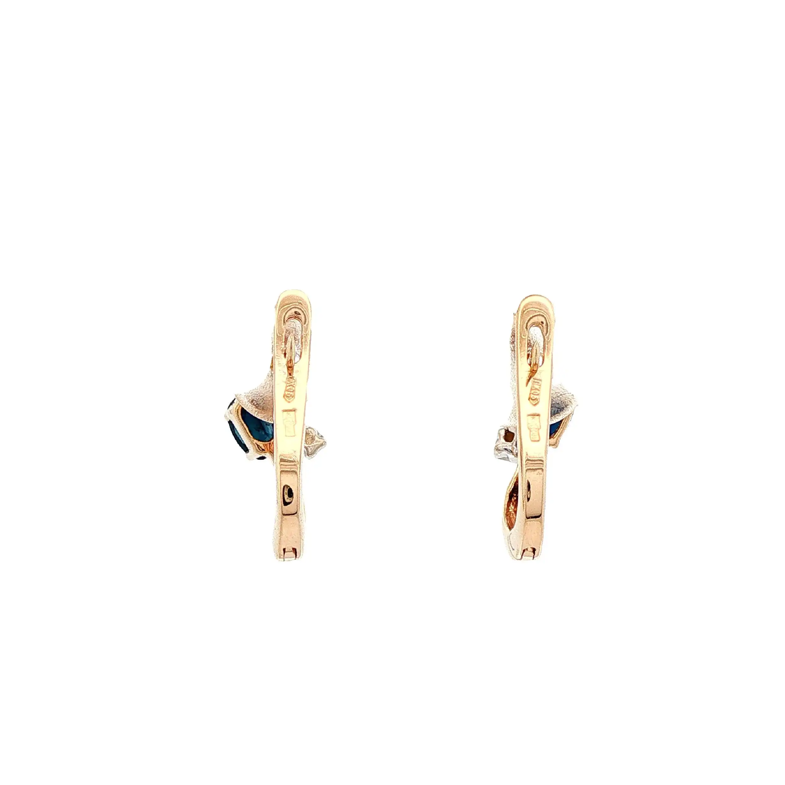 Ohrhänger Gelbgold mit Saphiren und Brillanten Ohrhänger Gelbgold mit Saphiren und Brillanten