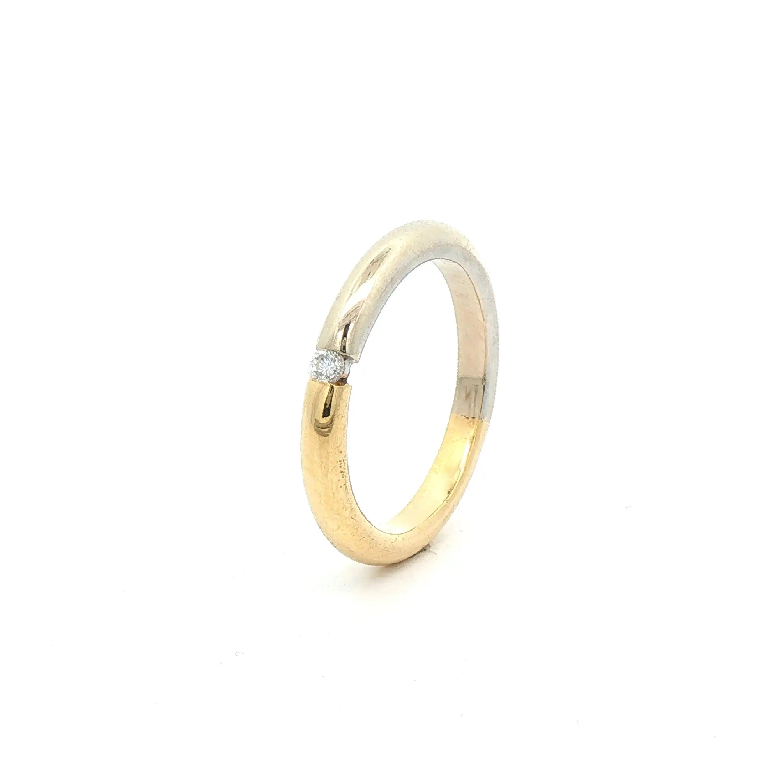 Trauring Bicolor mit Diamant
