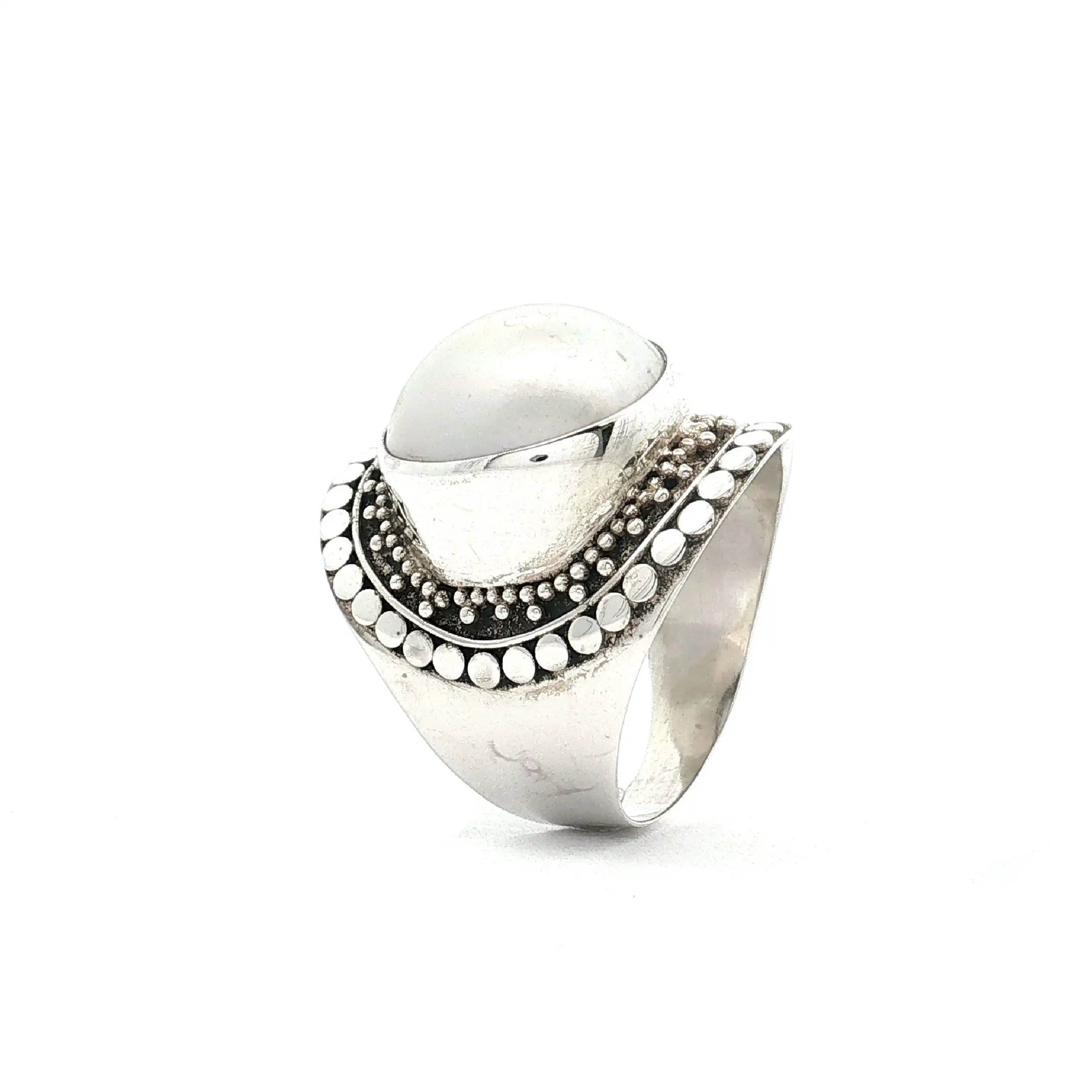 Ring Silber mit Mabéperle