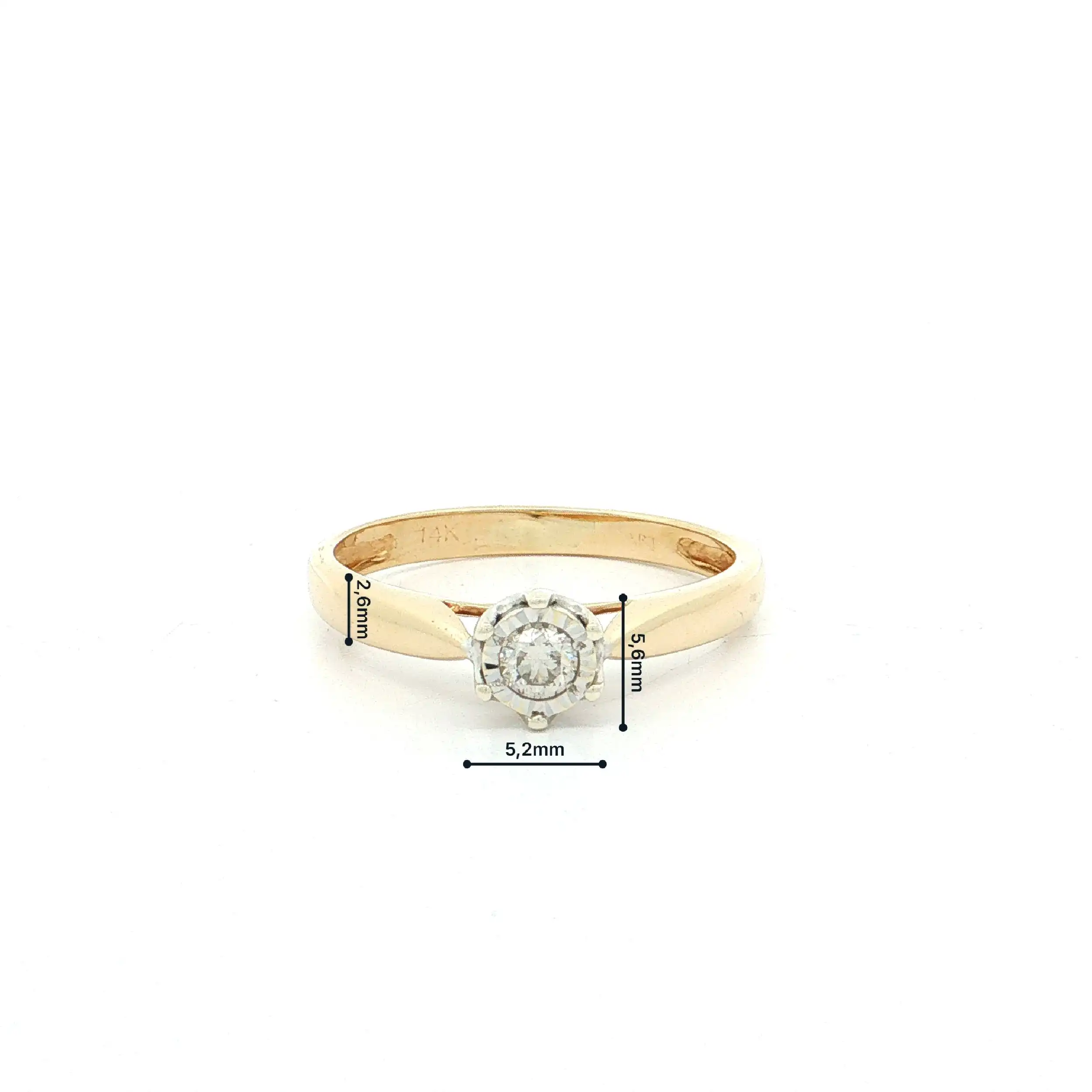 Ring Bicolor mit Brillant