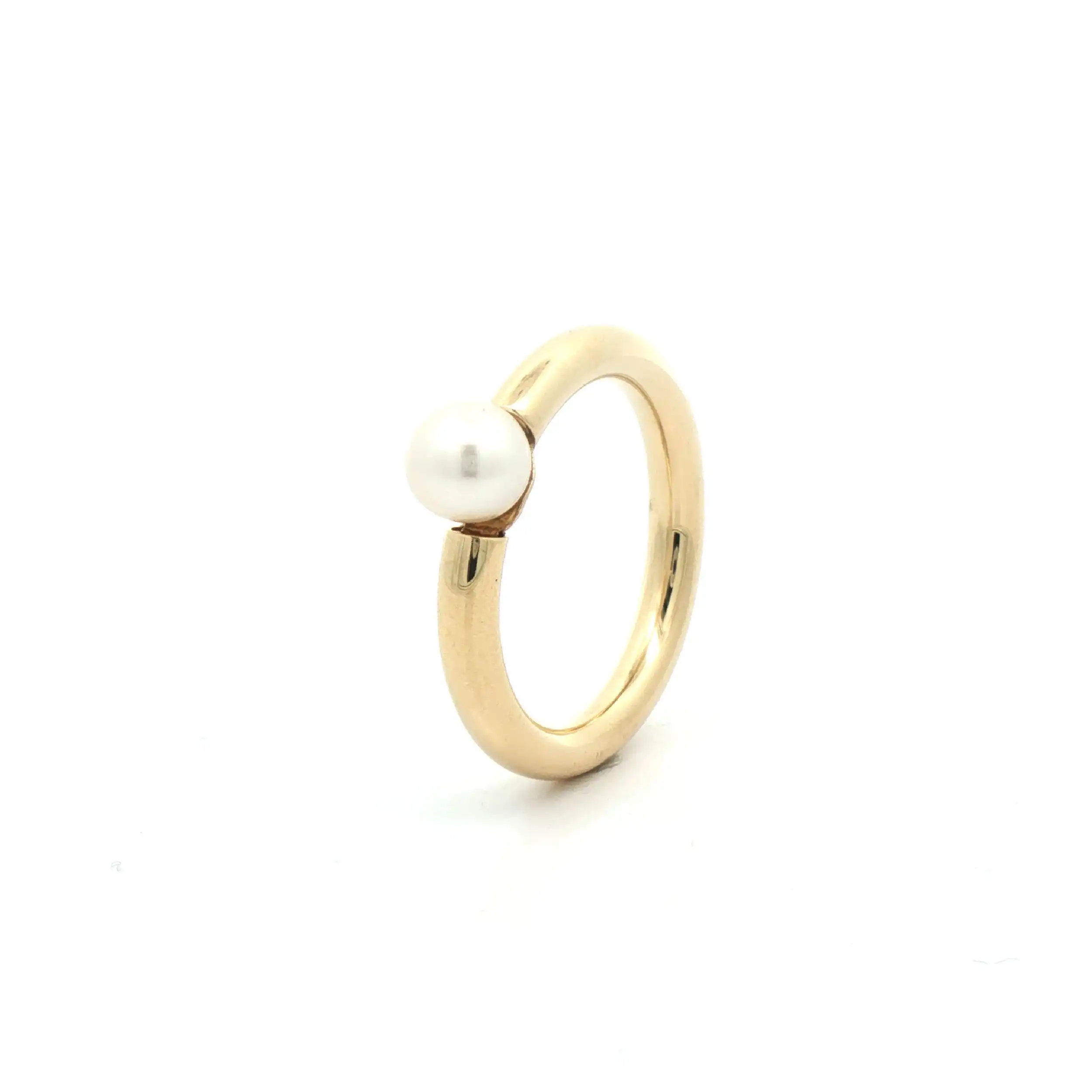 Ring Gelbgold mit Perle