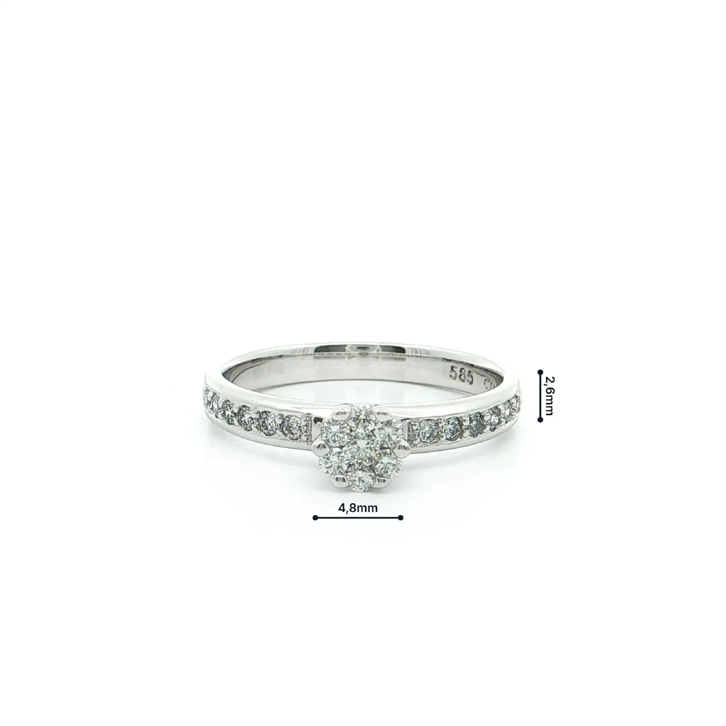 Ring Weißgold mit Brillanten "Christ"