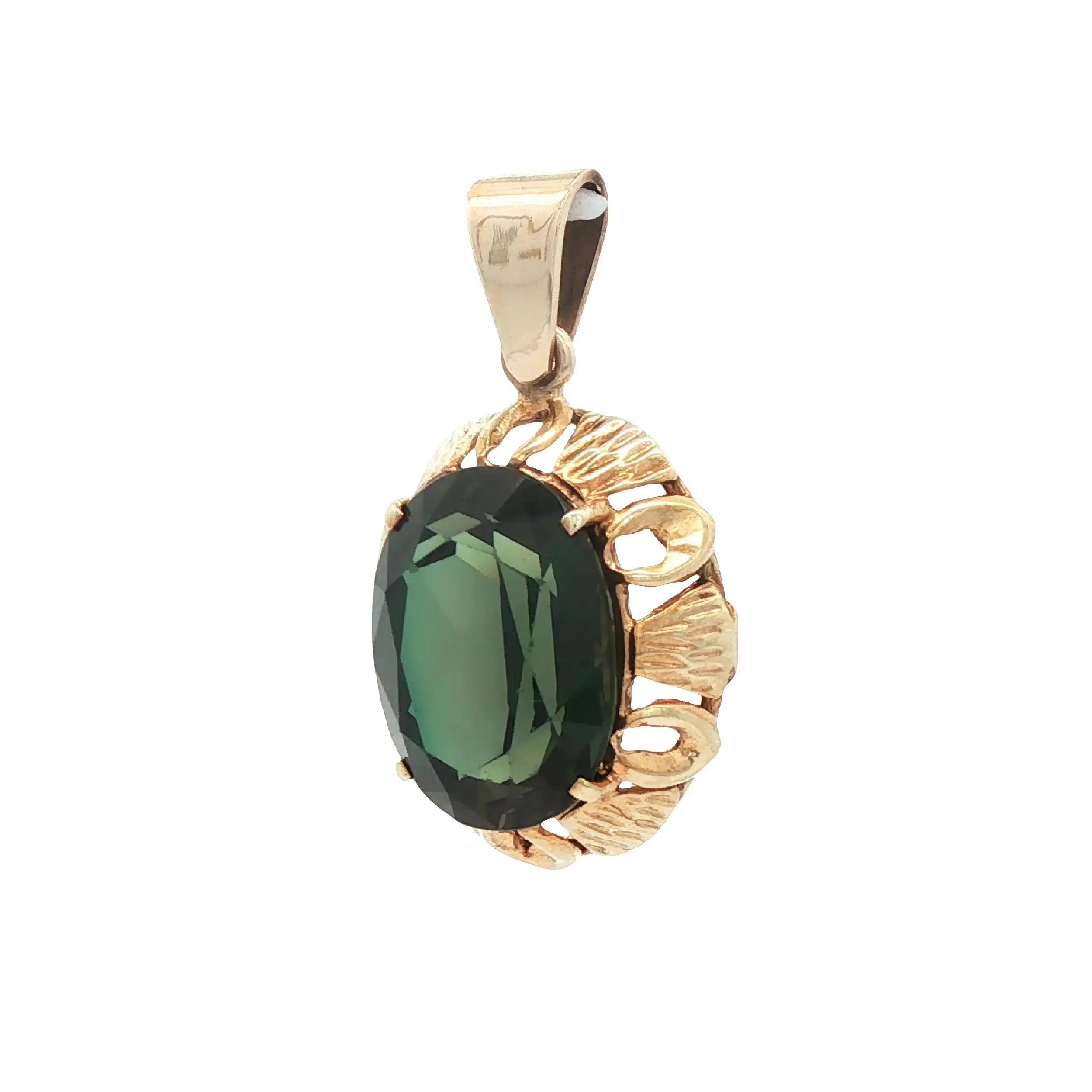 Anhänger Gelbgold mit Spinell