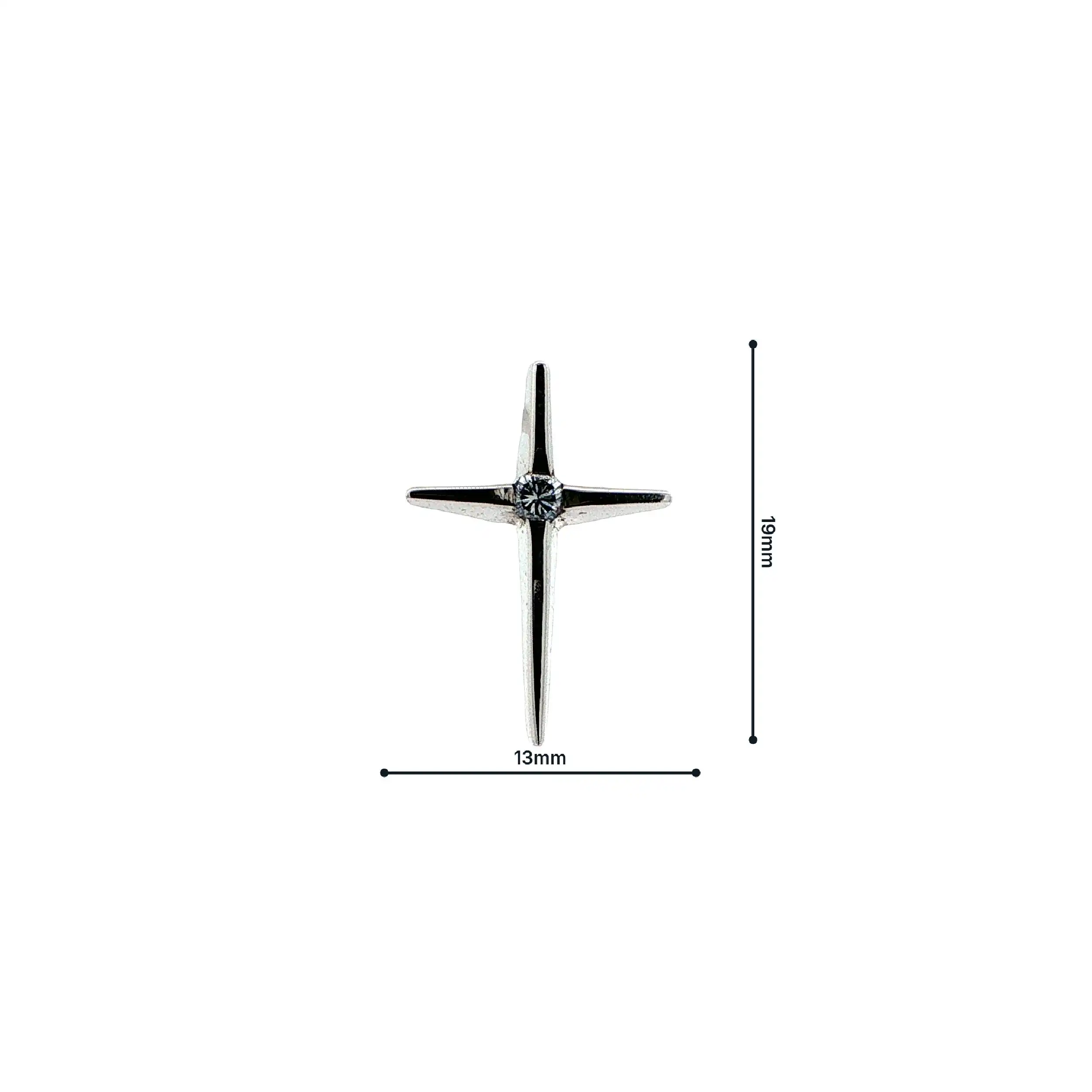 Anhänger Weißgold Kreuz mit Brillant