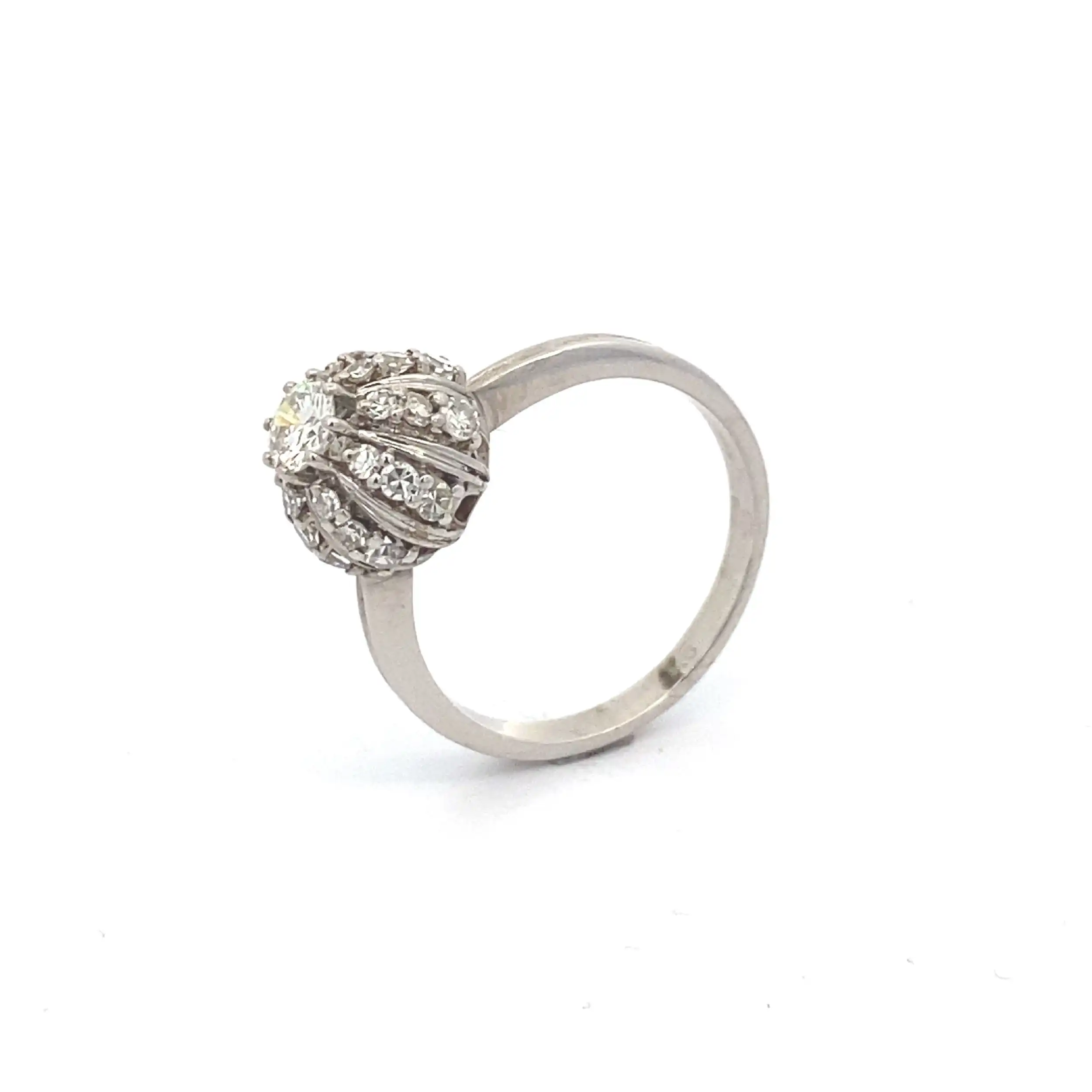 Ring Weißgold mit Brillant und Diamanten Ring Weißgold mit Brillant und Diamanten