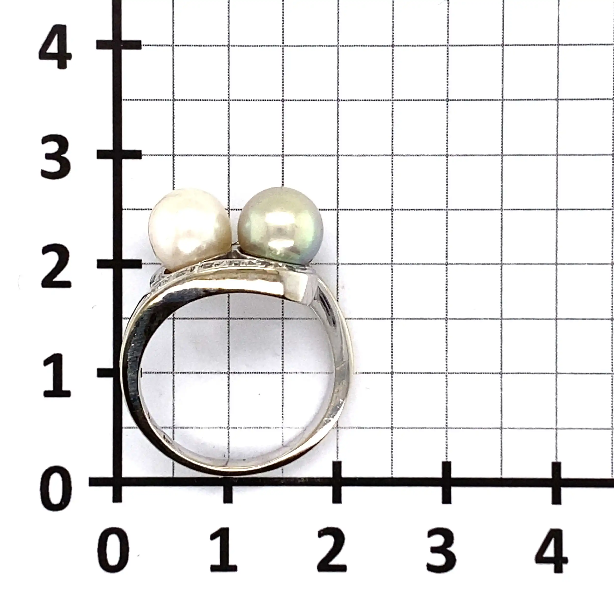 Ring Weißgold mit Perlen & Diamanten