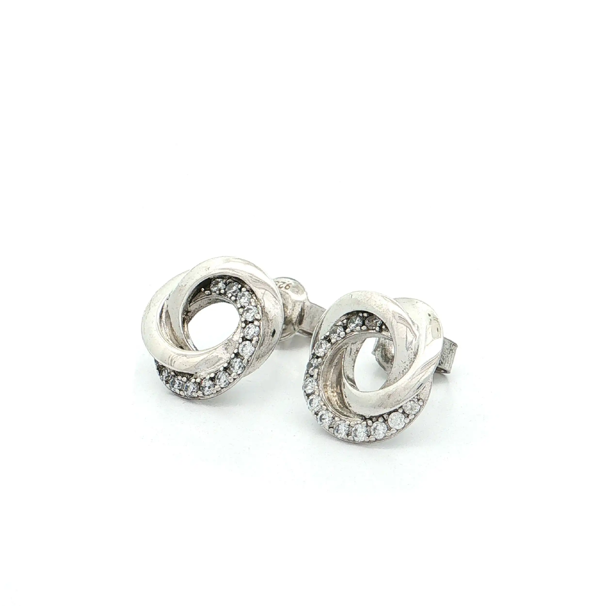 Ohrstecker Silber "Kreise" mit Zirkonia