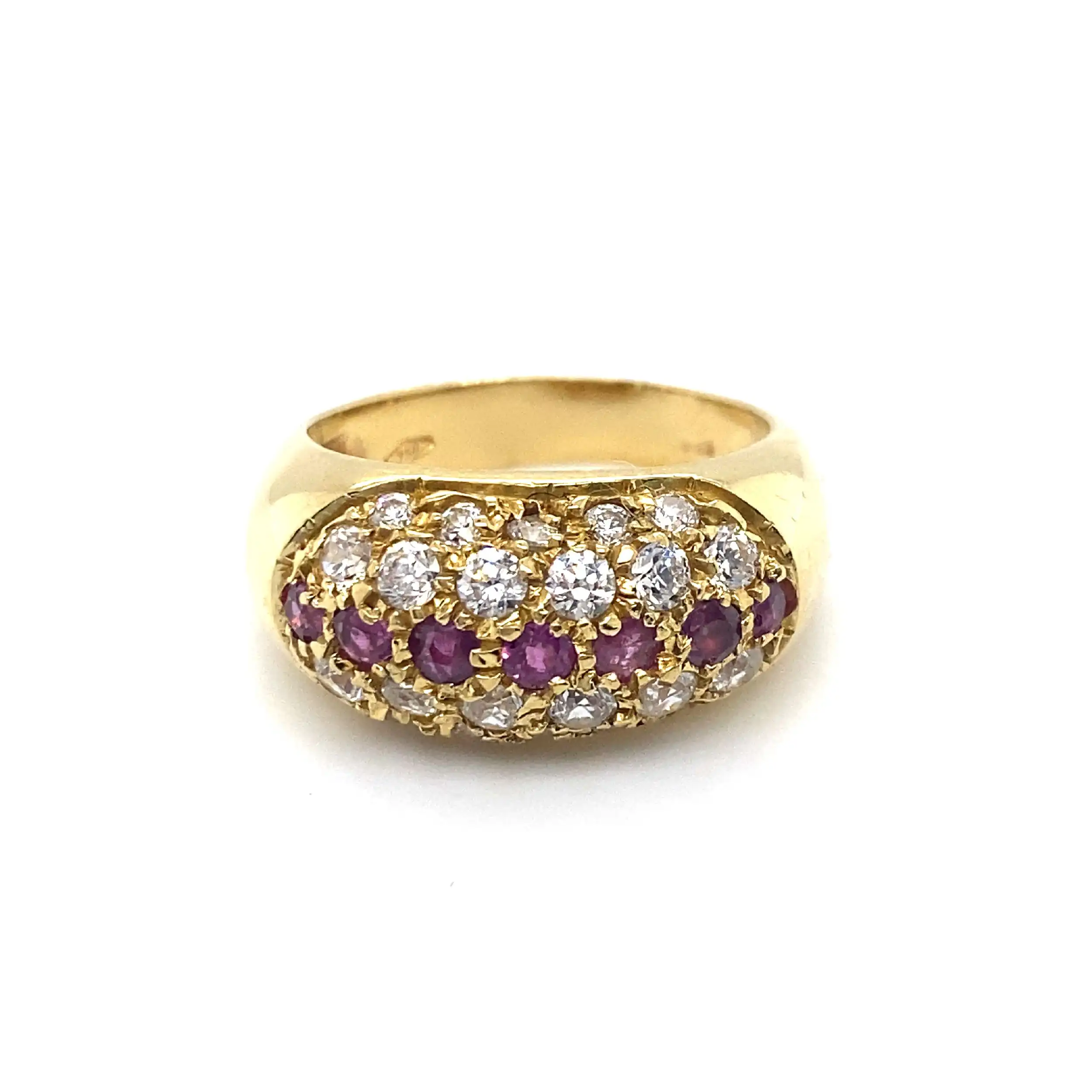 Ring Gelbgold mit Farbsteinen und Zirkonia Ring Gelbgold mit Farbsteinen und Zirkonia