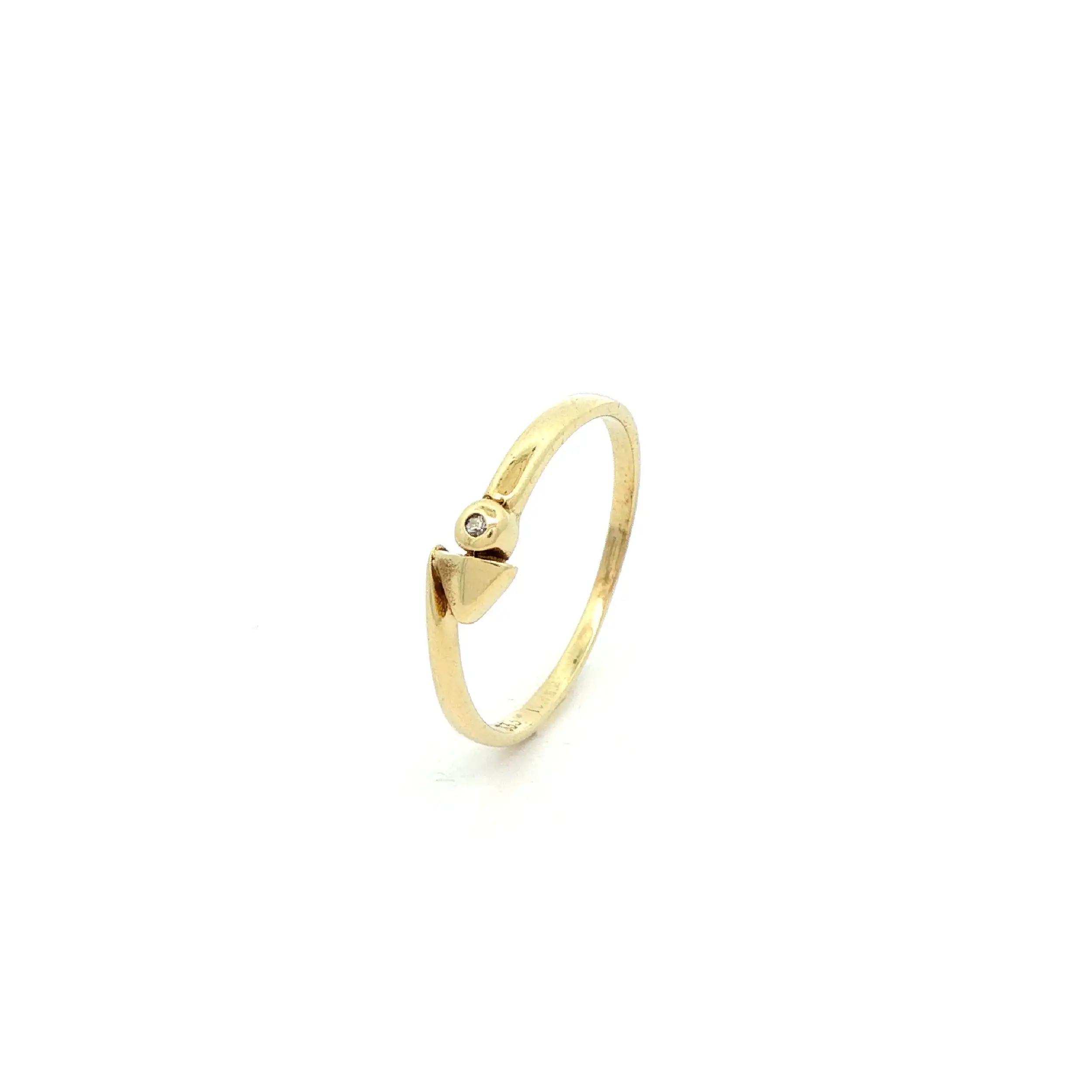 Ring Gelbgold mit Diamant