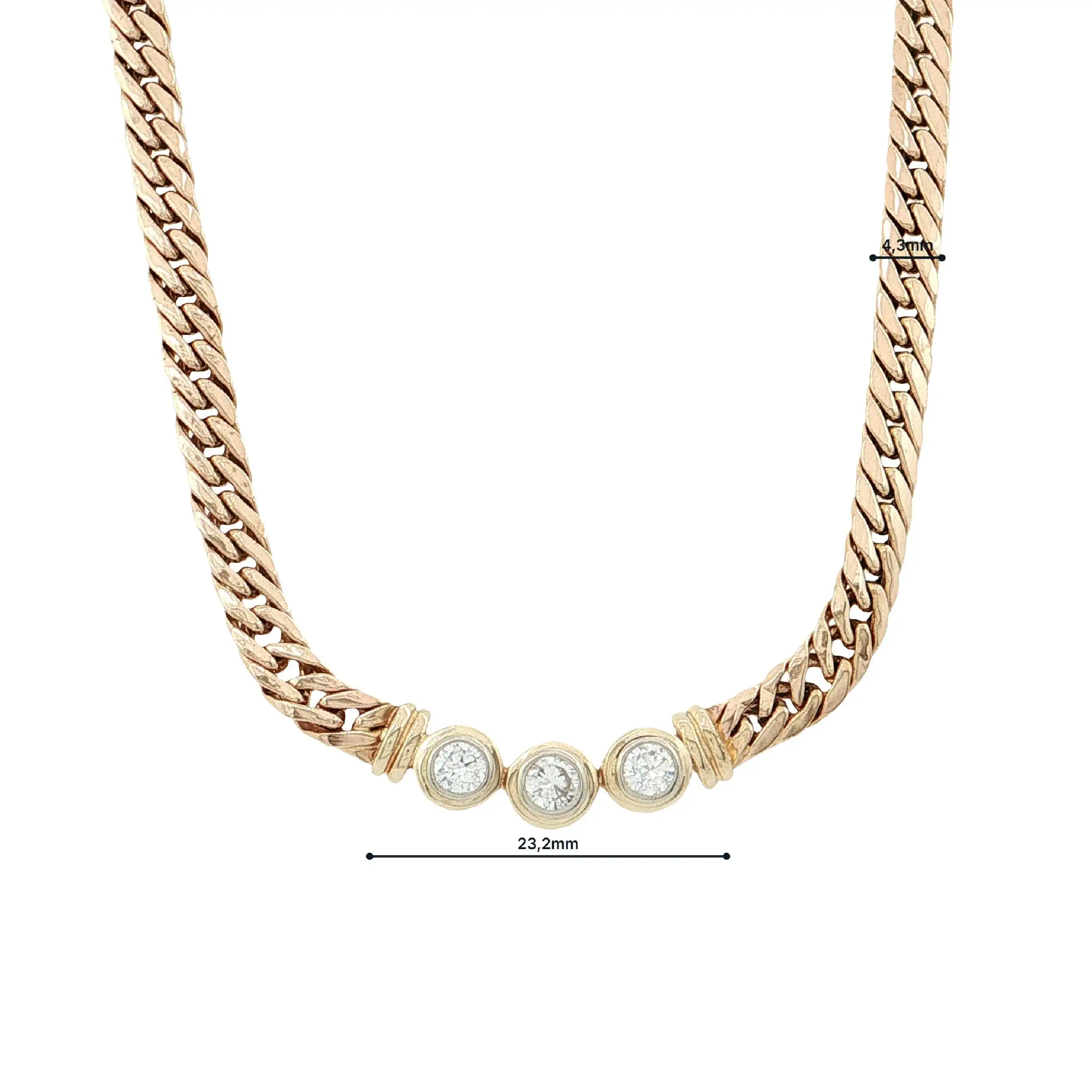 Collier Gelbgold mit Brillanten Collier Gelbgold mit Brillanten