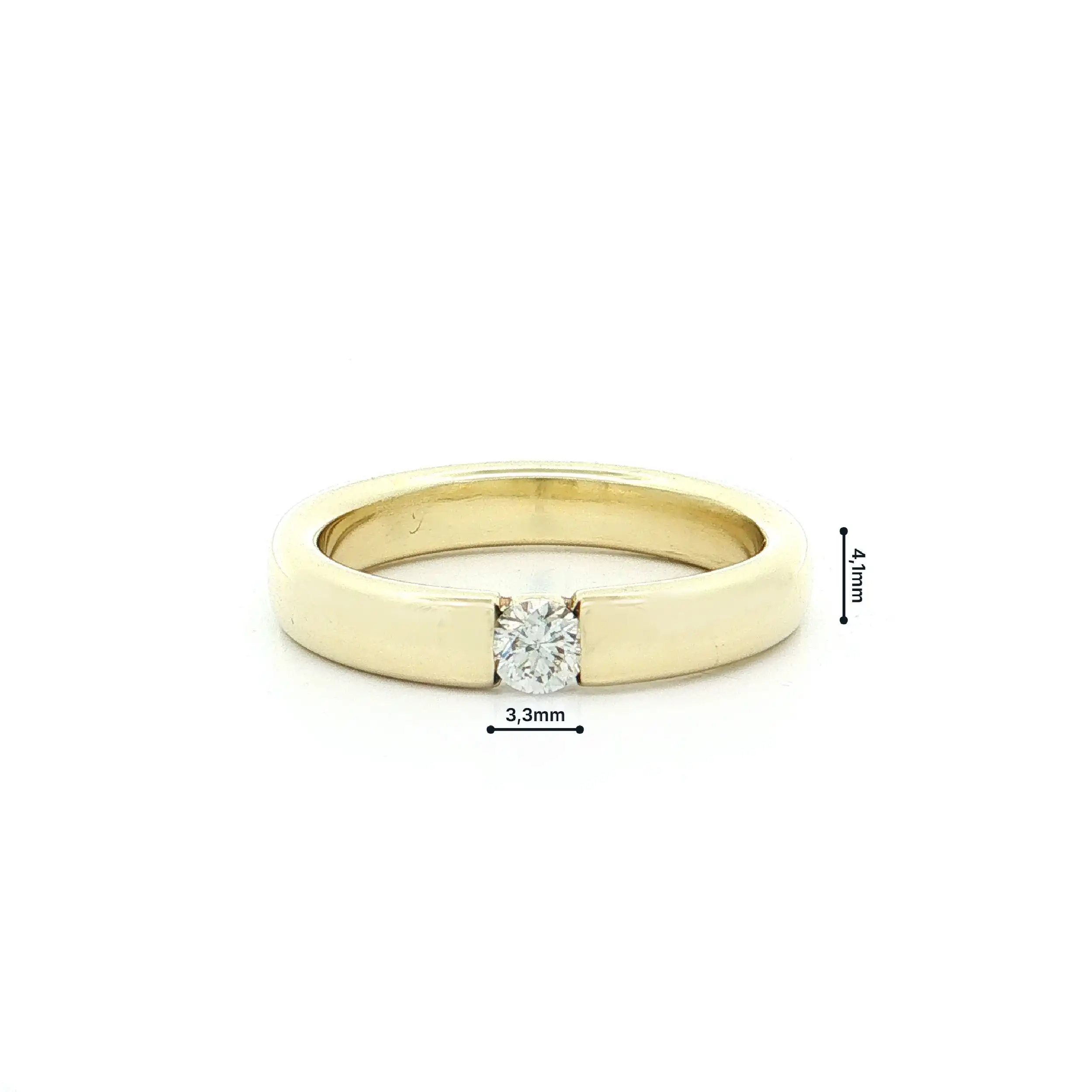 Ring Gelbgold mit Brillant