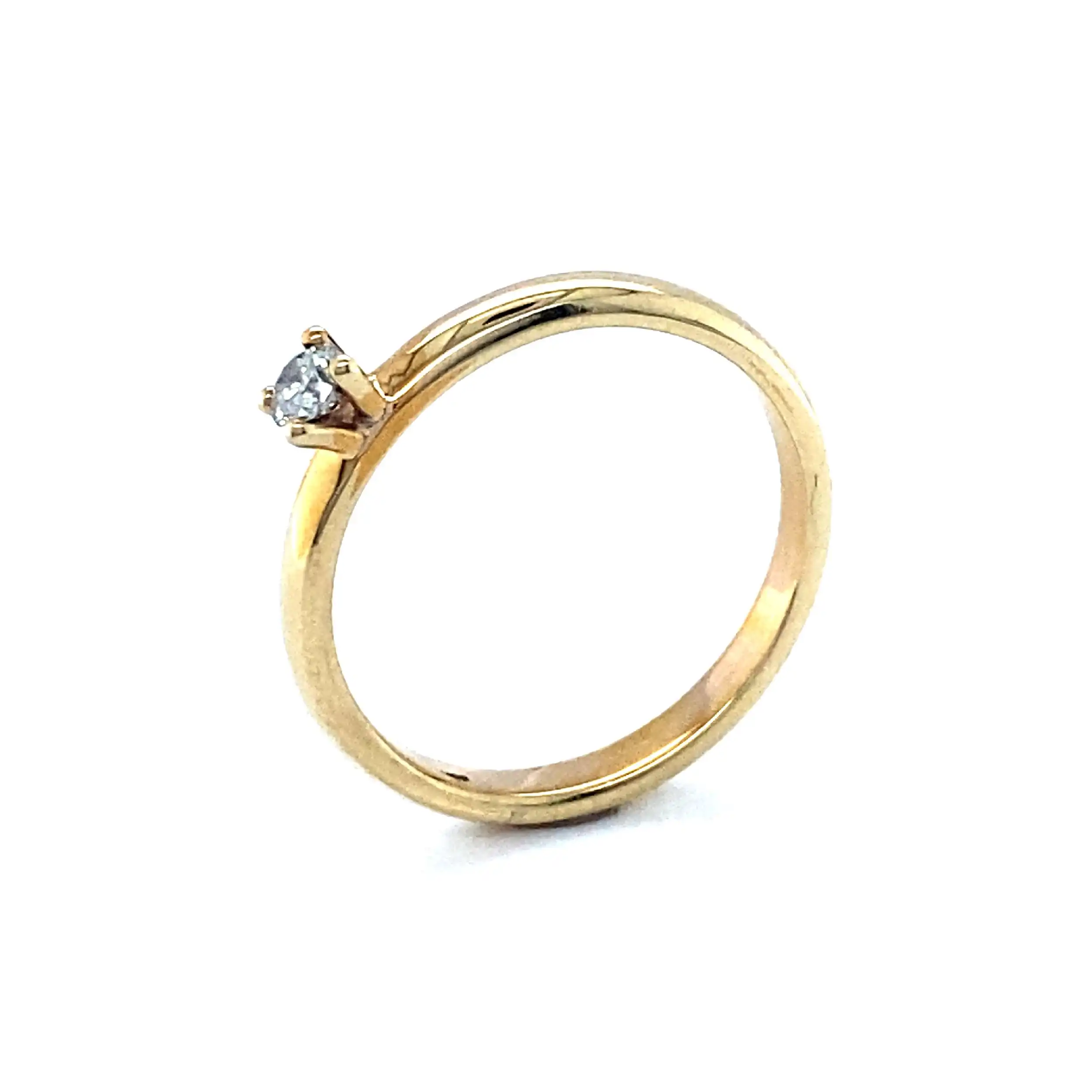 Ring Gelbgold mit Brillant Solitär Ring Gelbgold mit Brillant Solitär