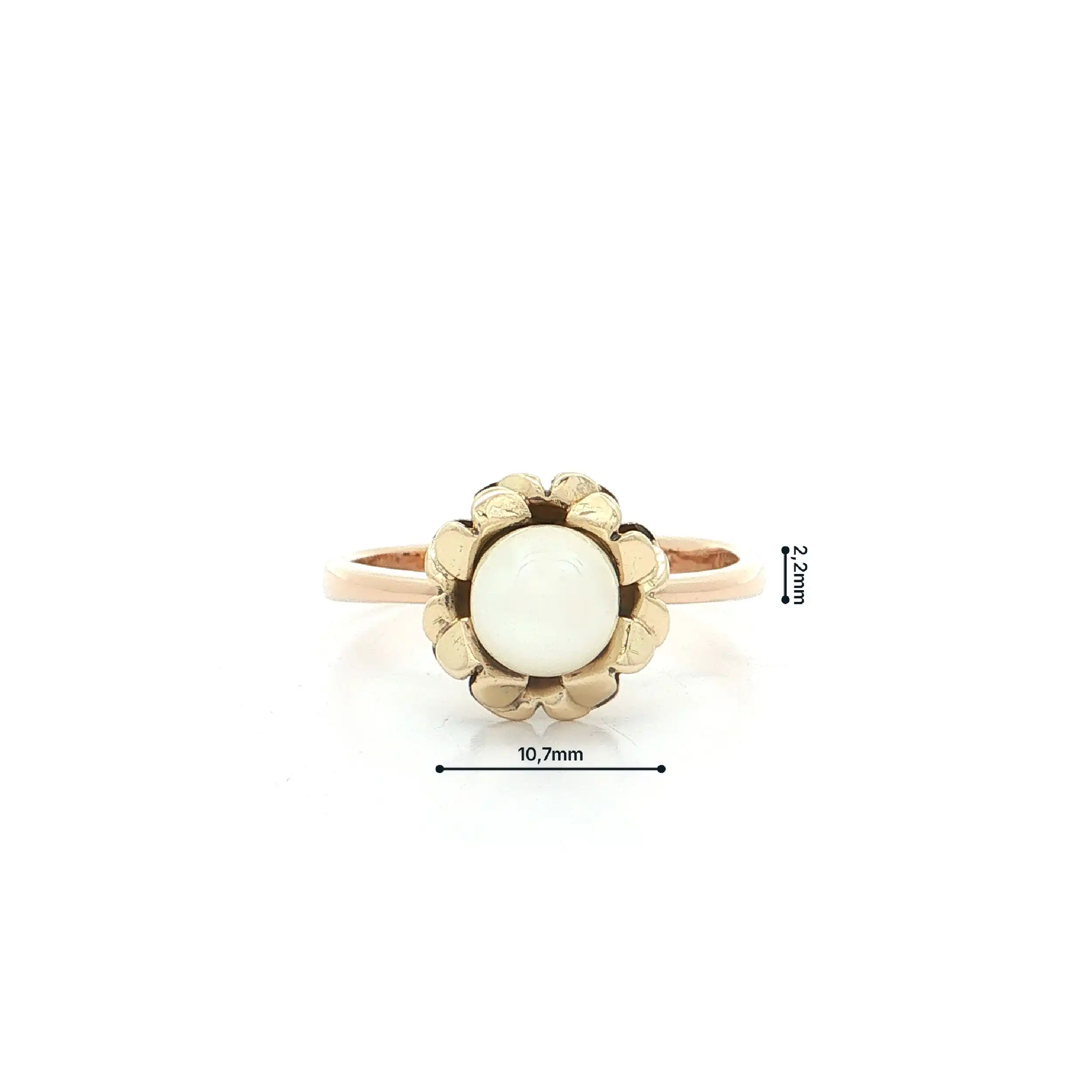 Ring Gelbgold mit Perle