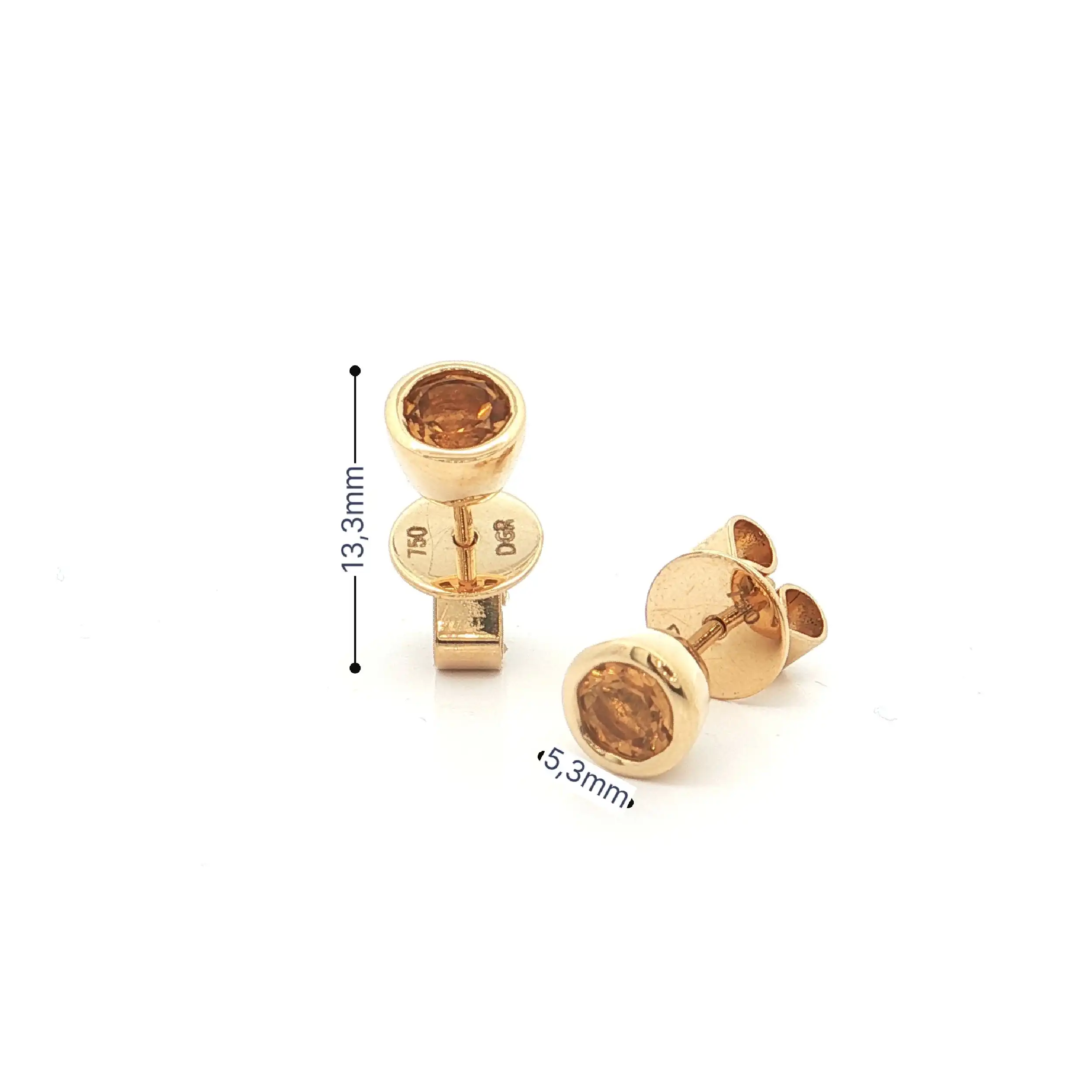 Ohrstecker Gelbgold mit Citrin Ohrstecker Gelbgold mit Citrin