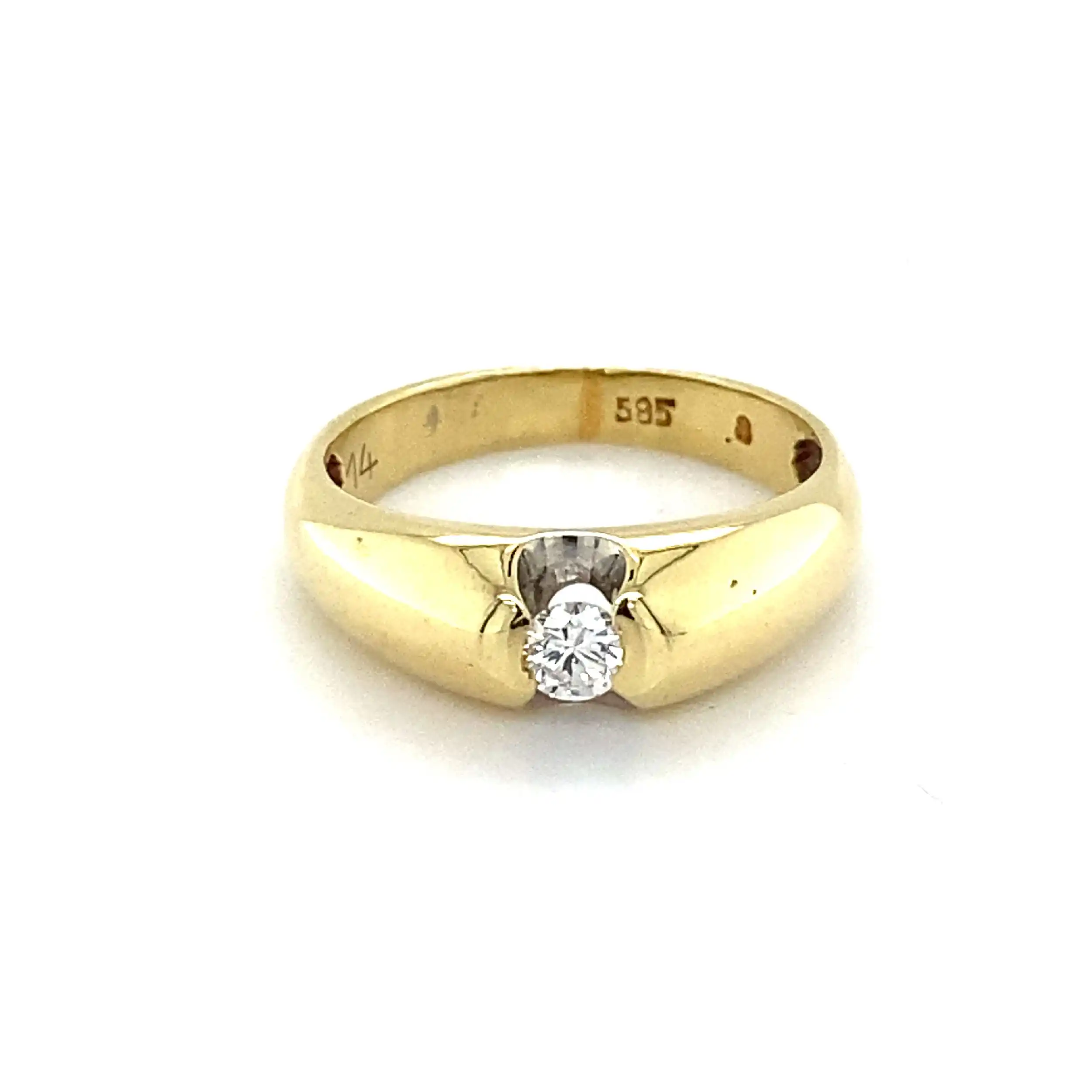 Ring Bicolor mit Brillant, mit 0,14ct graviert Ring Bicolor mit Brillant, mit 0,14ct graviert