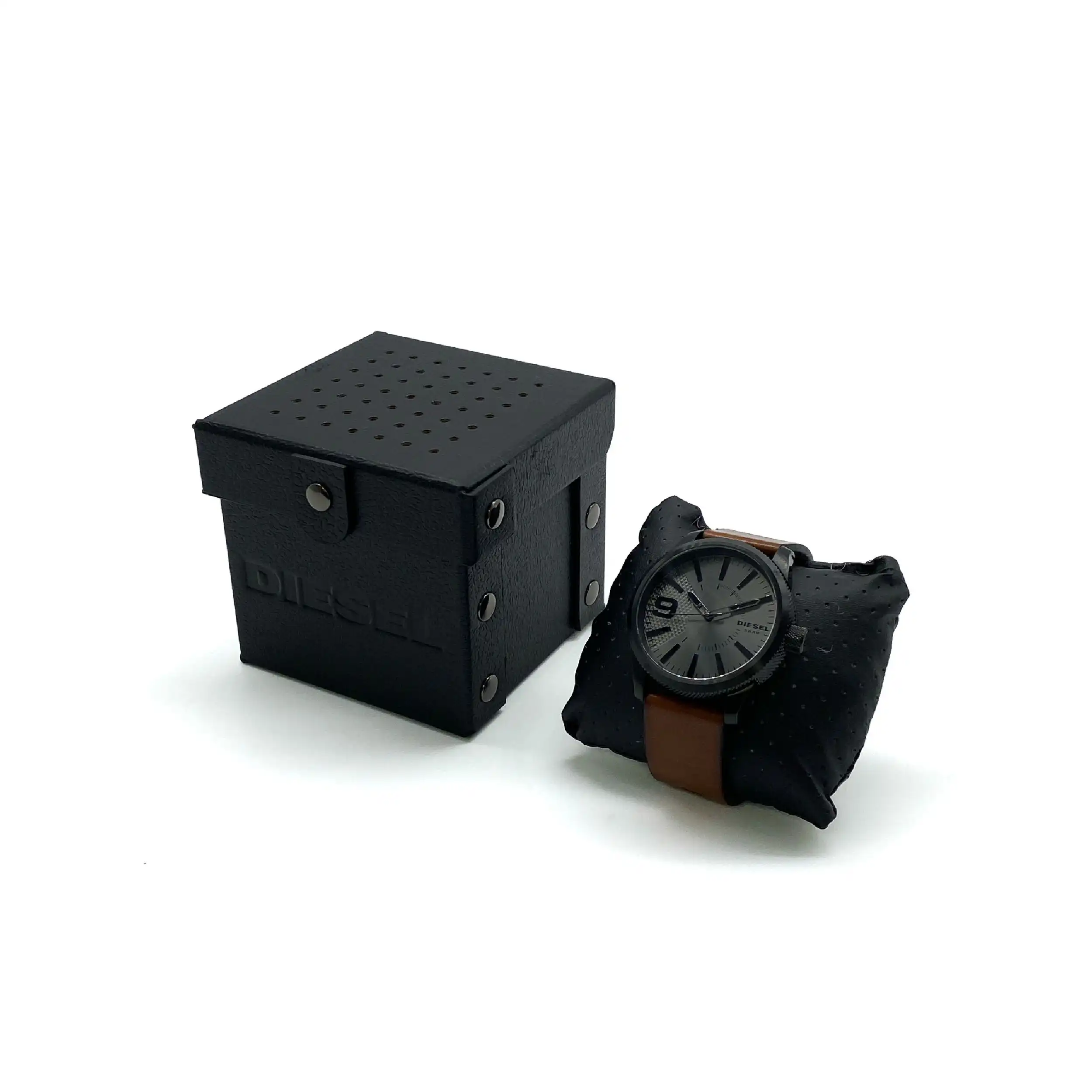Herrenuhr Diesel Stahl/Leder Quarz
