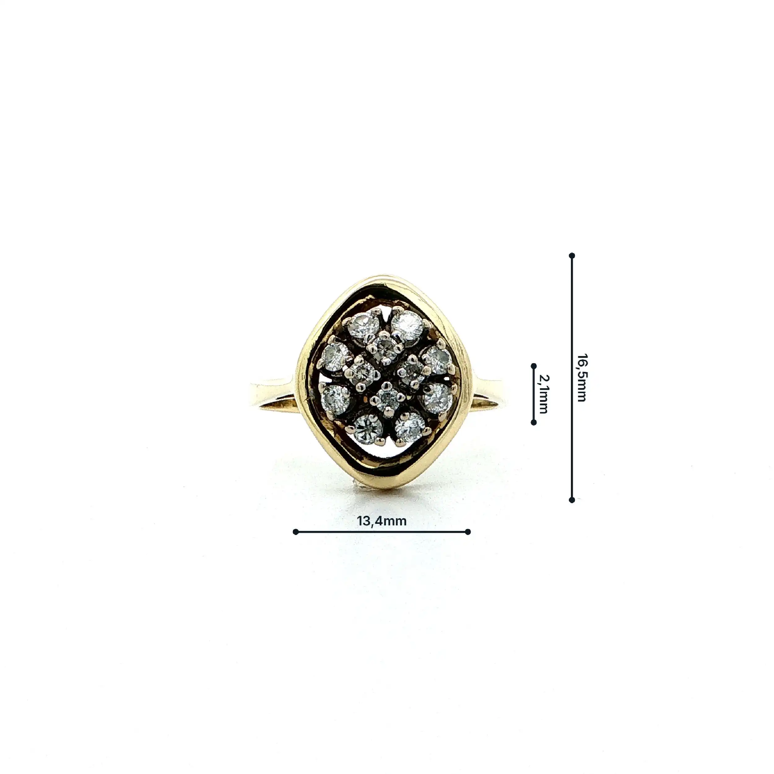 Ring Gelbgold mit Brillanten