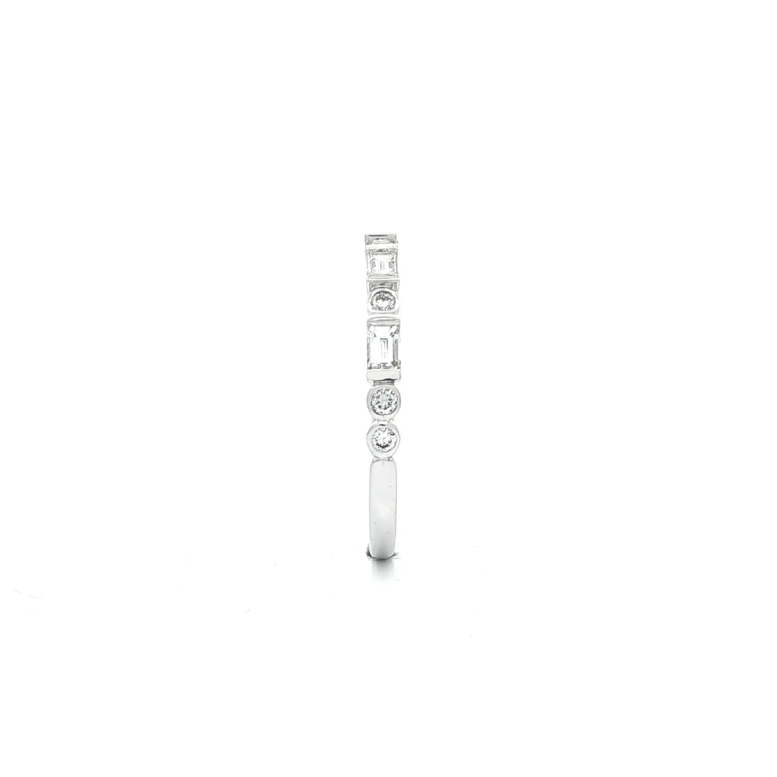 Halbmemoryring Weißgold mit Brillanten und Diamanten Halbmemoryring Weißgold mit Brillanten und Diamanten