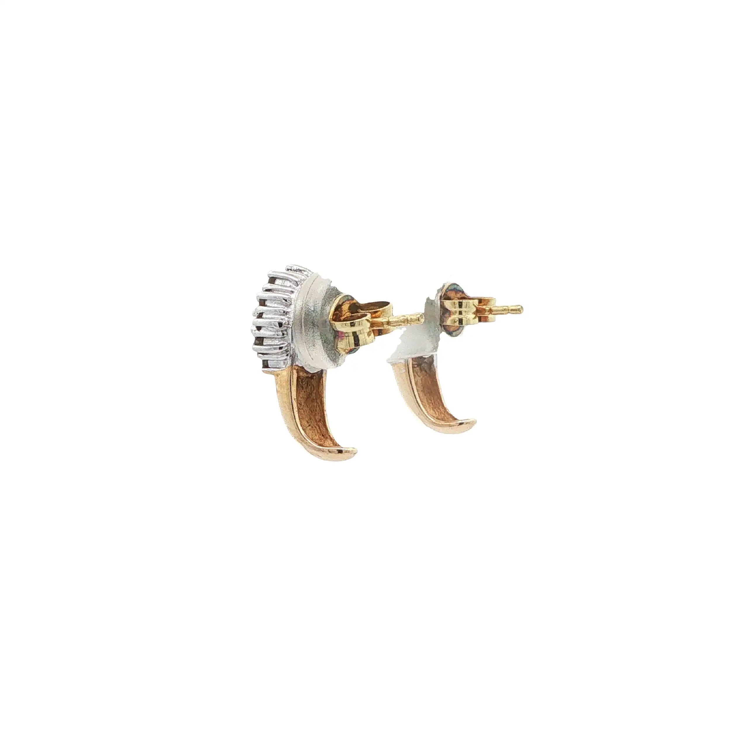 Ohrstecker Bicolor mit Smaragd & Brillanten