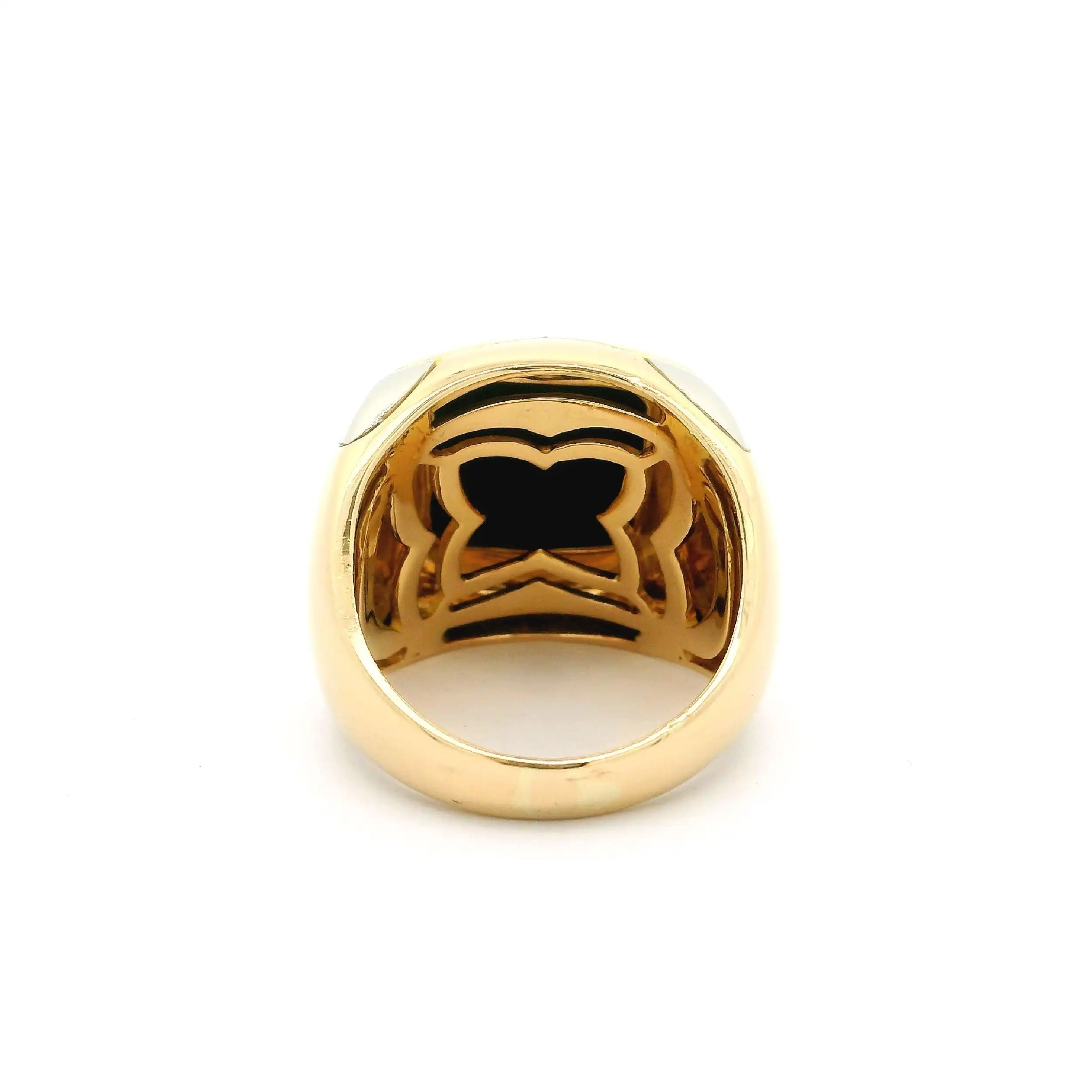 Ring Bicolor mit schwarzem Farbstein Ring Bicolor mit schwarzem Farbstein