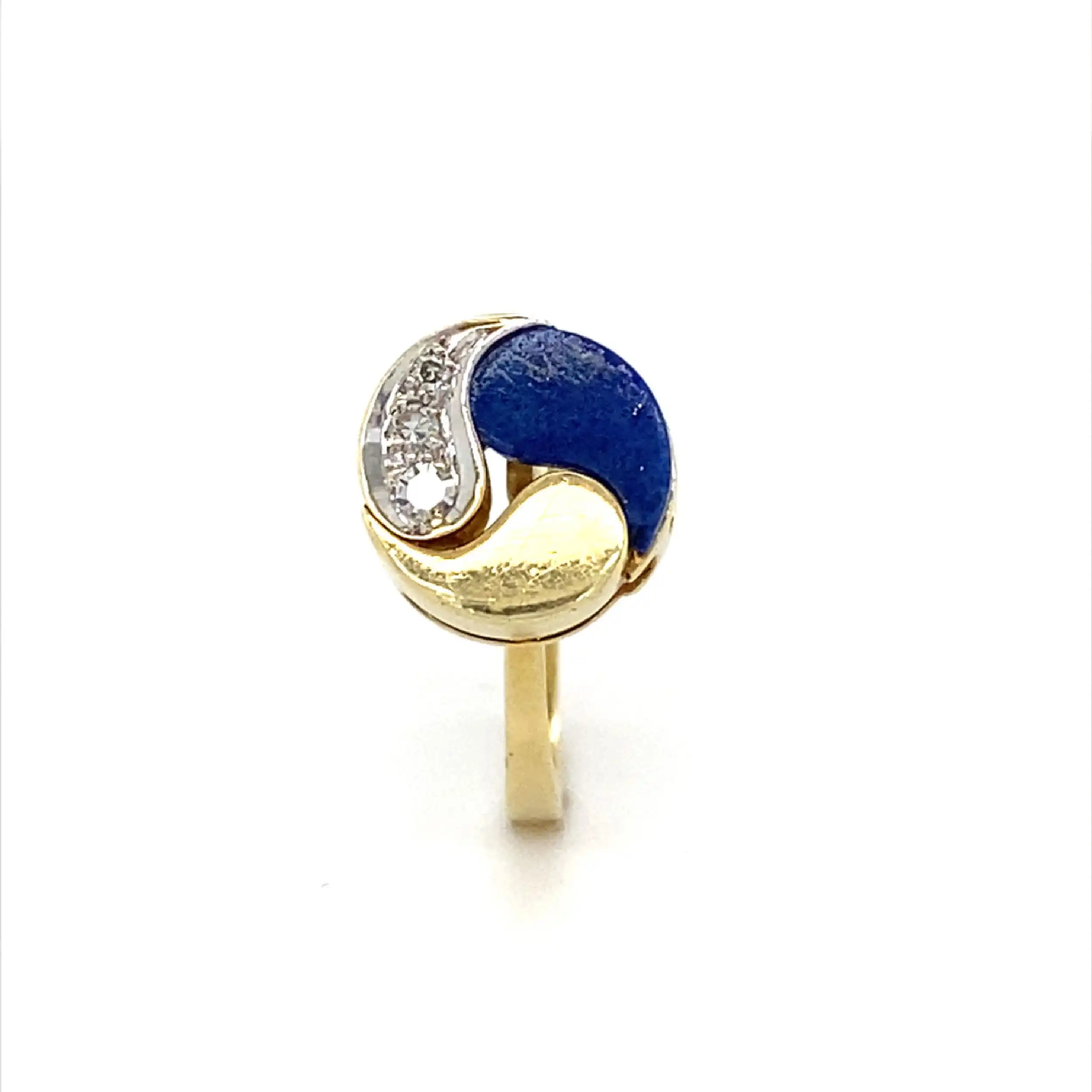 Ring Gelbgold mit Lapislazuli und Diamanten Ring Gelbgold mit Lapislazuli und Diamanten