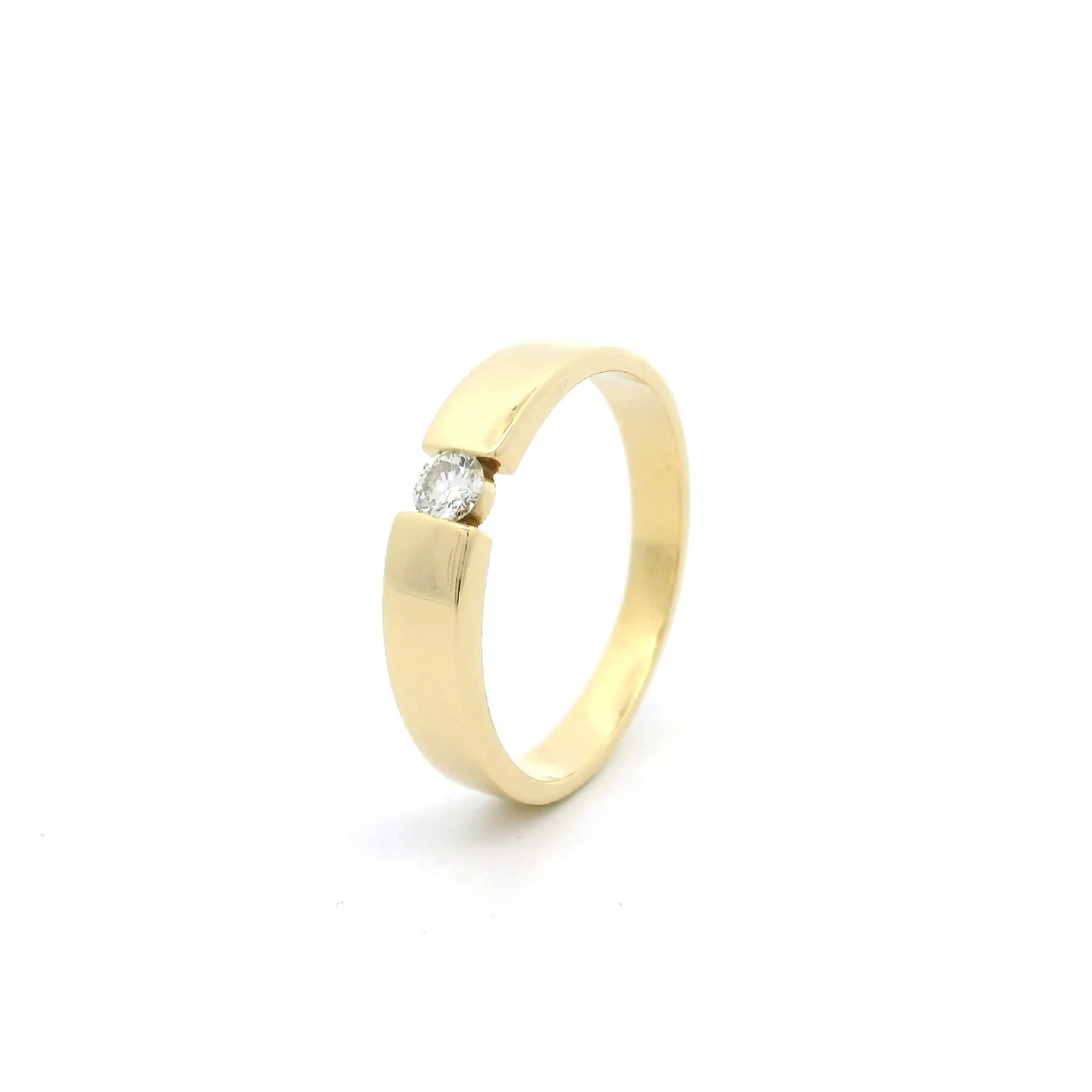 Ring Gelbgold Christ mit Brillant Ring Gelbgold Christ mit Brillant